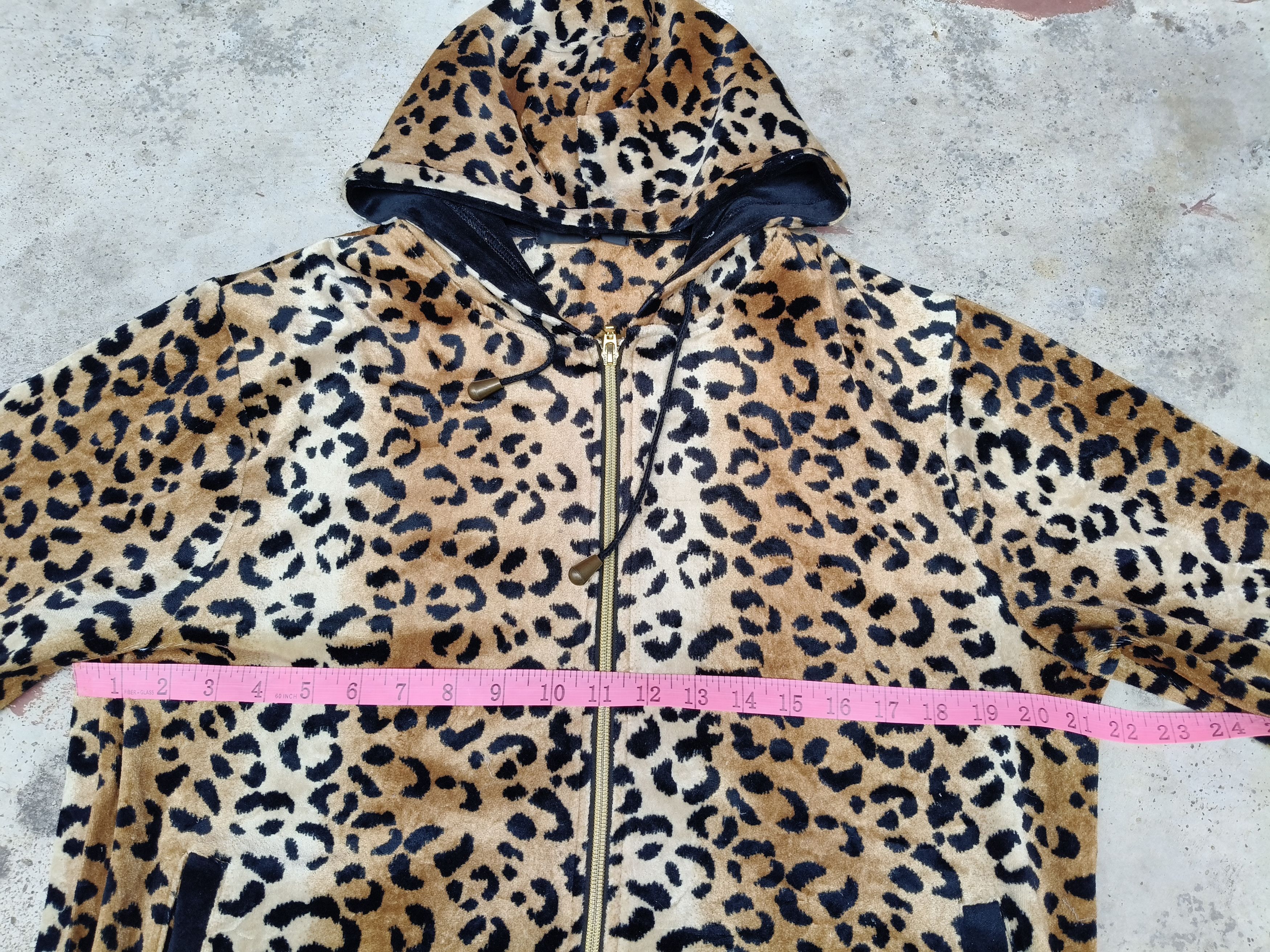 Japanese Brand Flash Blue Zipper Full Leopard Design Size L / US 10 / IT 46 - 12 Thumbnail