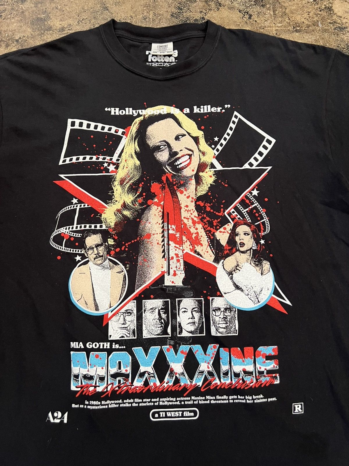 A24 Maxxxine T Shirt Fucking Rotten XXL MIA Goth