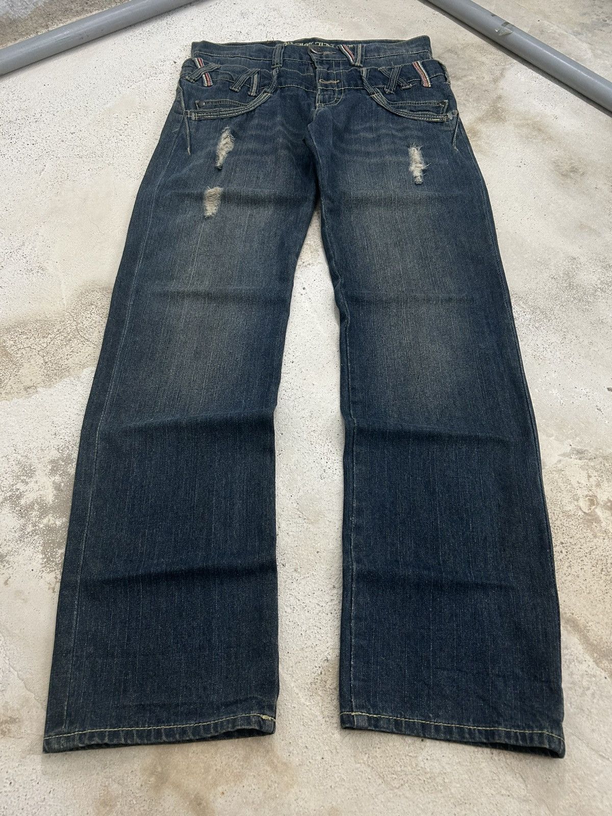 Le Grande Bleu (L.G.B.) Baggy Pants Double Waist Style Original Jeans Brand Size US 31 - 1 Thumbnail