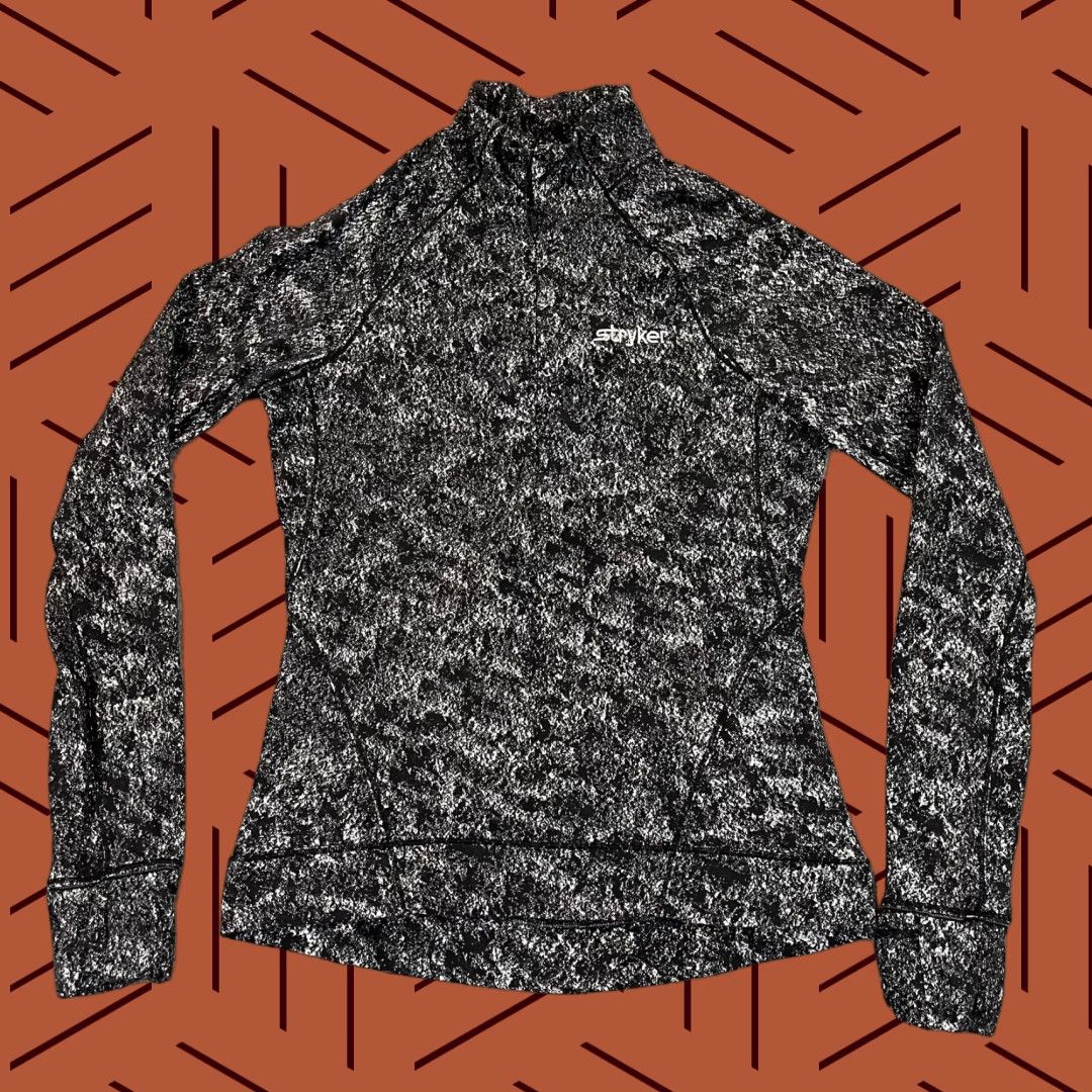 Lululemon LULULEMON Jacket Womens Size 8 Black White Outrun The Elements 1/2 Zip Pullover Multicolor Size M / US 6-8 / IT 42-44 - 1 Thumbnail