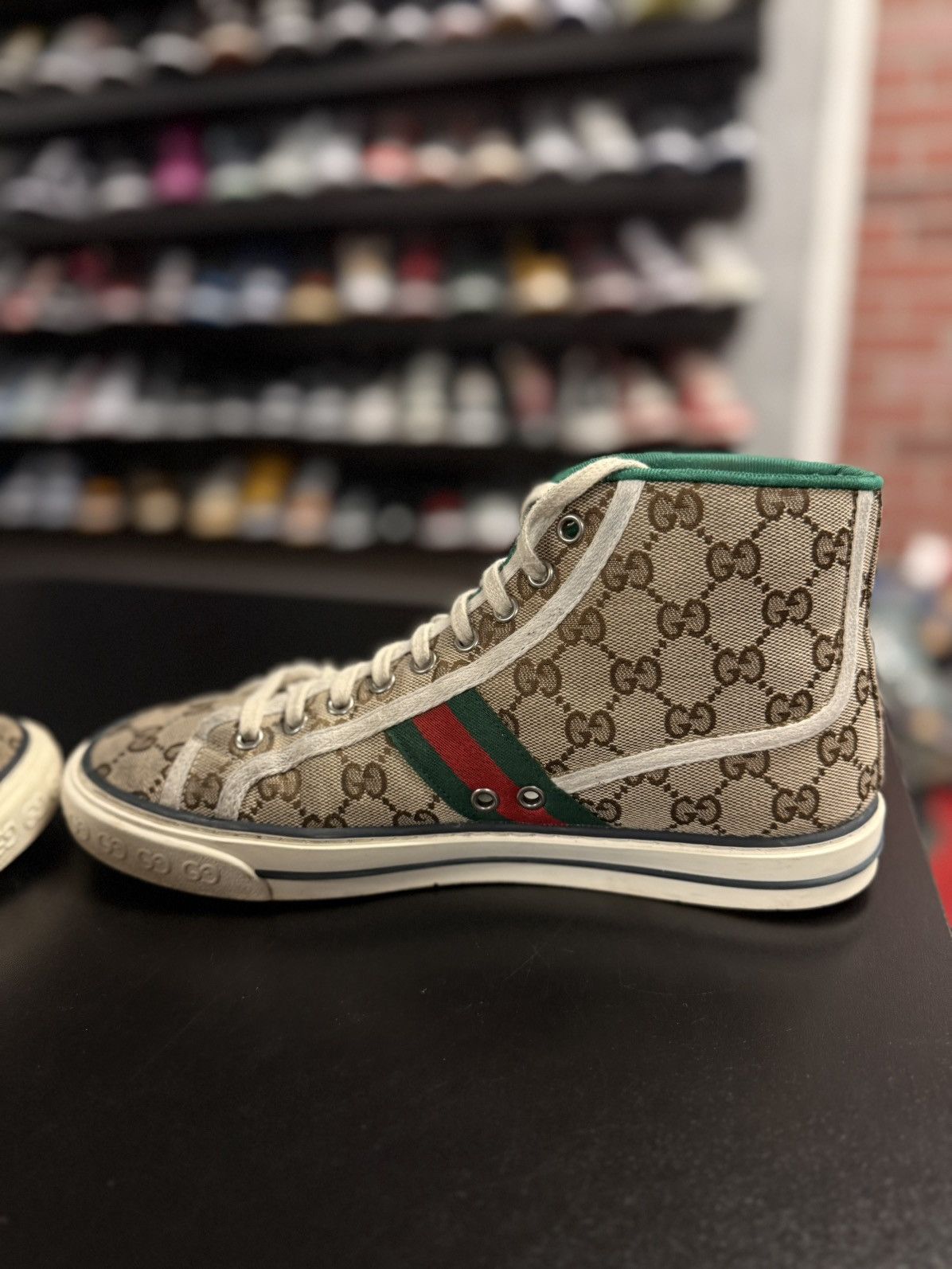 Gucci Gucci High Top 77 Tennis Sneakers Size 7.5G/8M Size US 8 / EU 41 - 17 Thumbnail