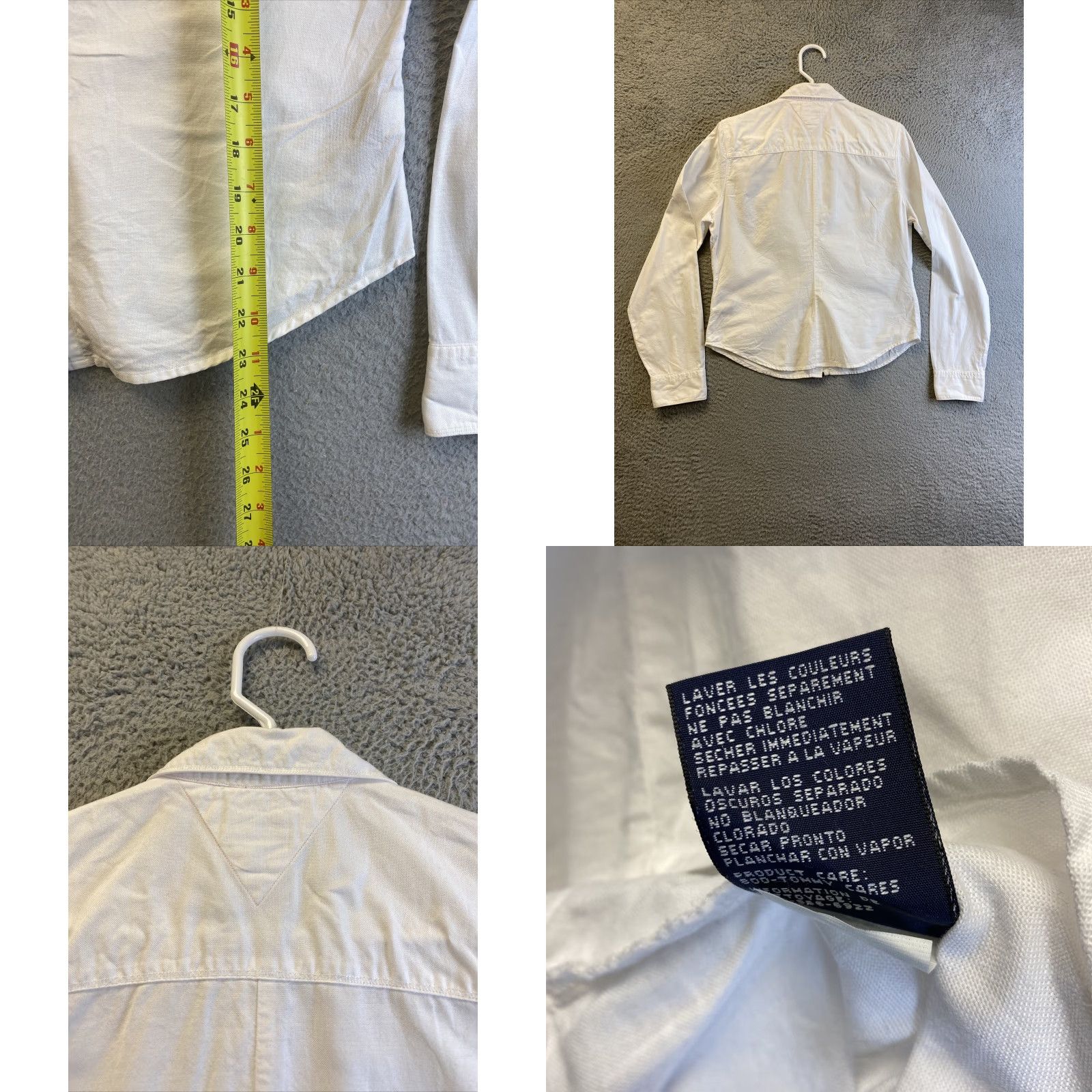 Tommy Hilfiger VINTAGE Tommy Hilfiger Shirt Dress Shirt Long Sleeve 100% Cotton White L Women’s Slim 45-36 Size L / US 10 / IT 46 - 8 Thumbnail