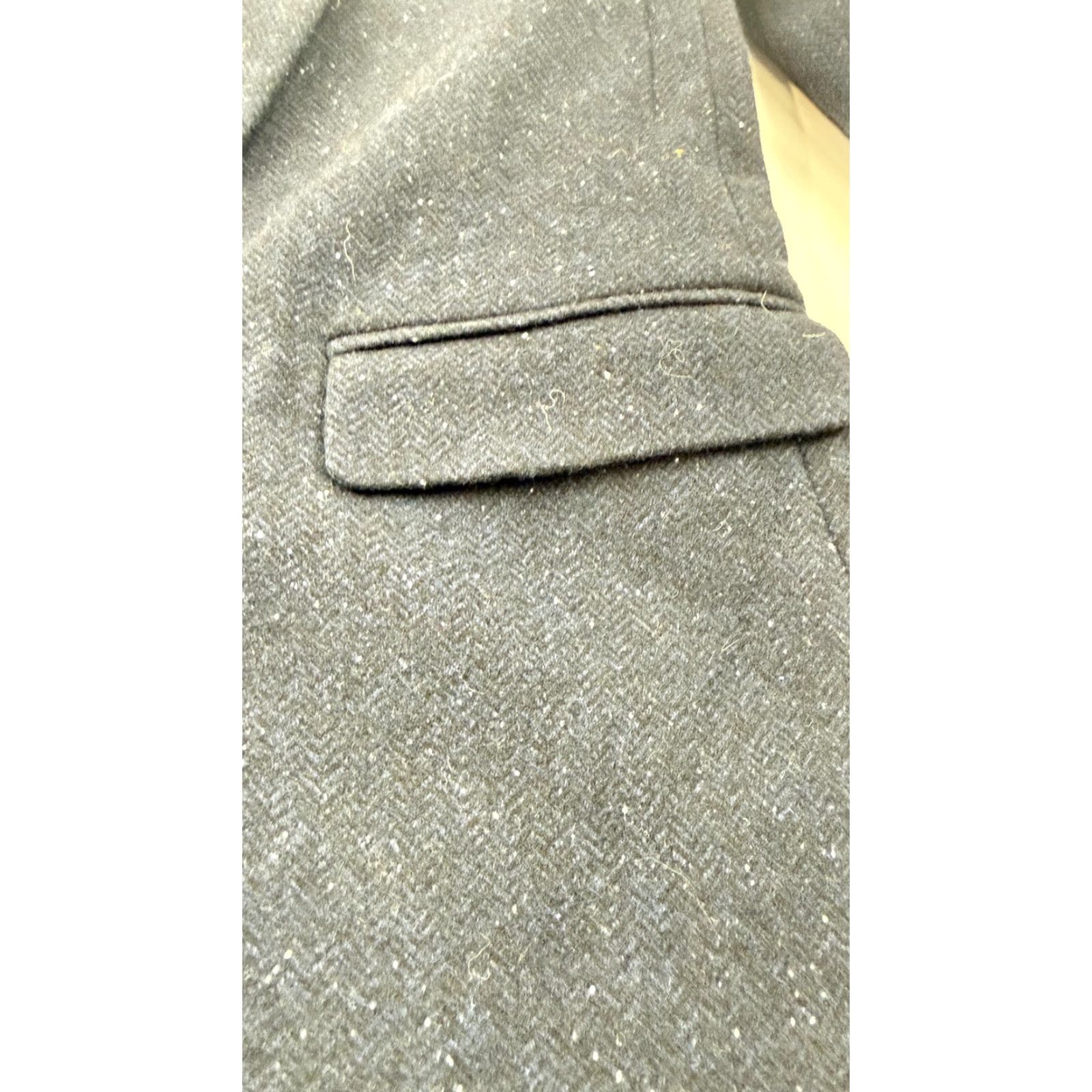 Abercrombie & Fitch Abercrombie & Fitch Blazer Womens 0 Navy Herringbone Tweed One Button Jacket Size XS / US 0-2 / IT 36-38 - 3 Thumbnail