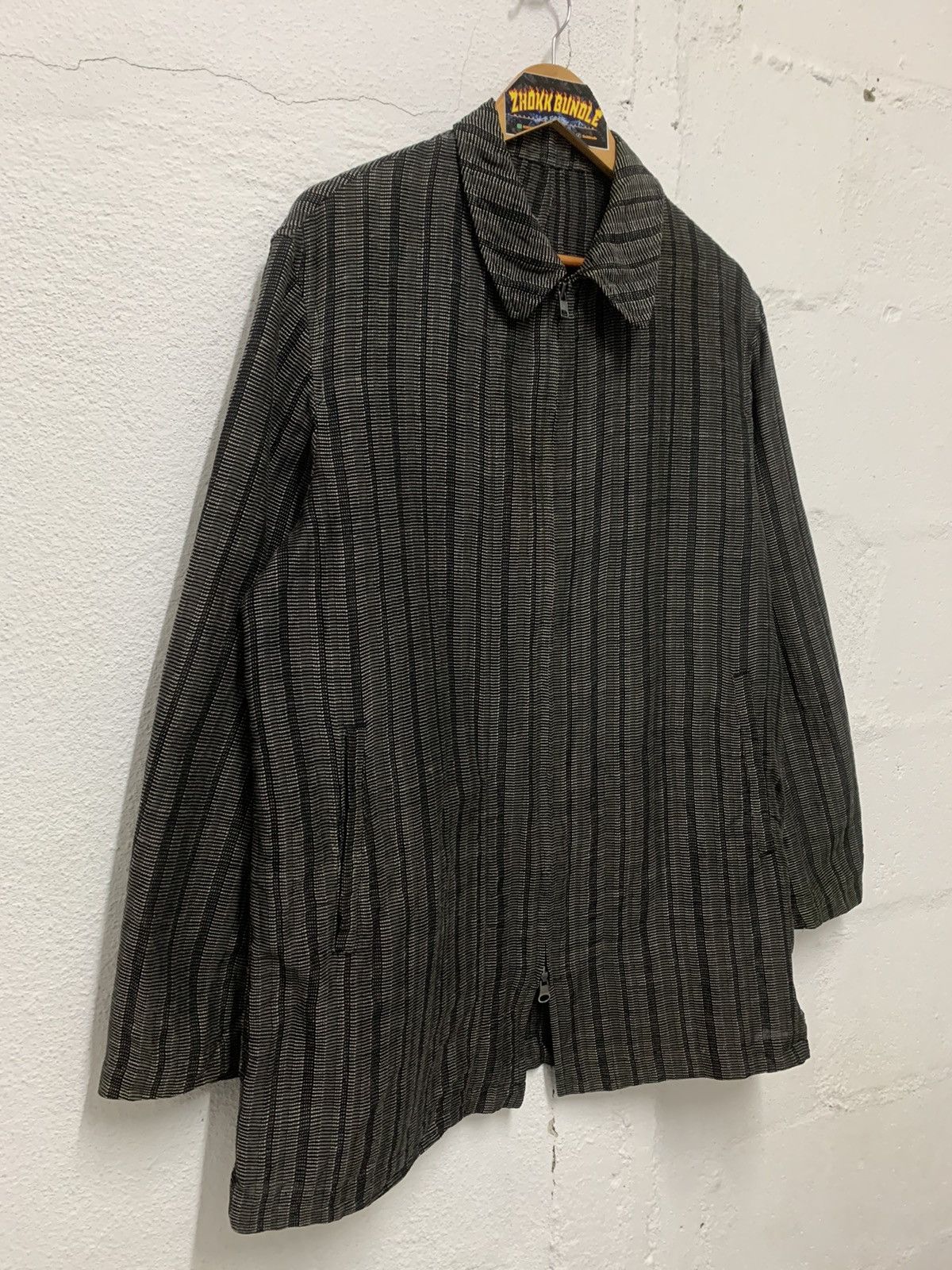 Yohji Yamamoto Yohji Yamamoto Linen Rayon Blend Light Zipper Jacket Size US M / EU 48-50 / 2 - 3 Thumbnail