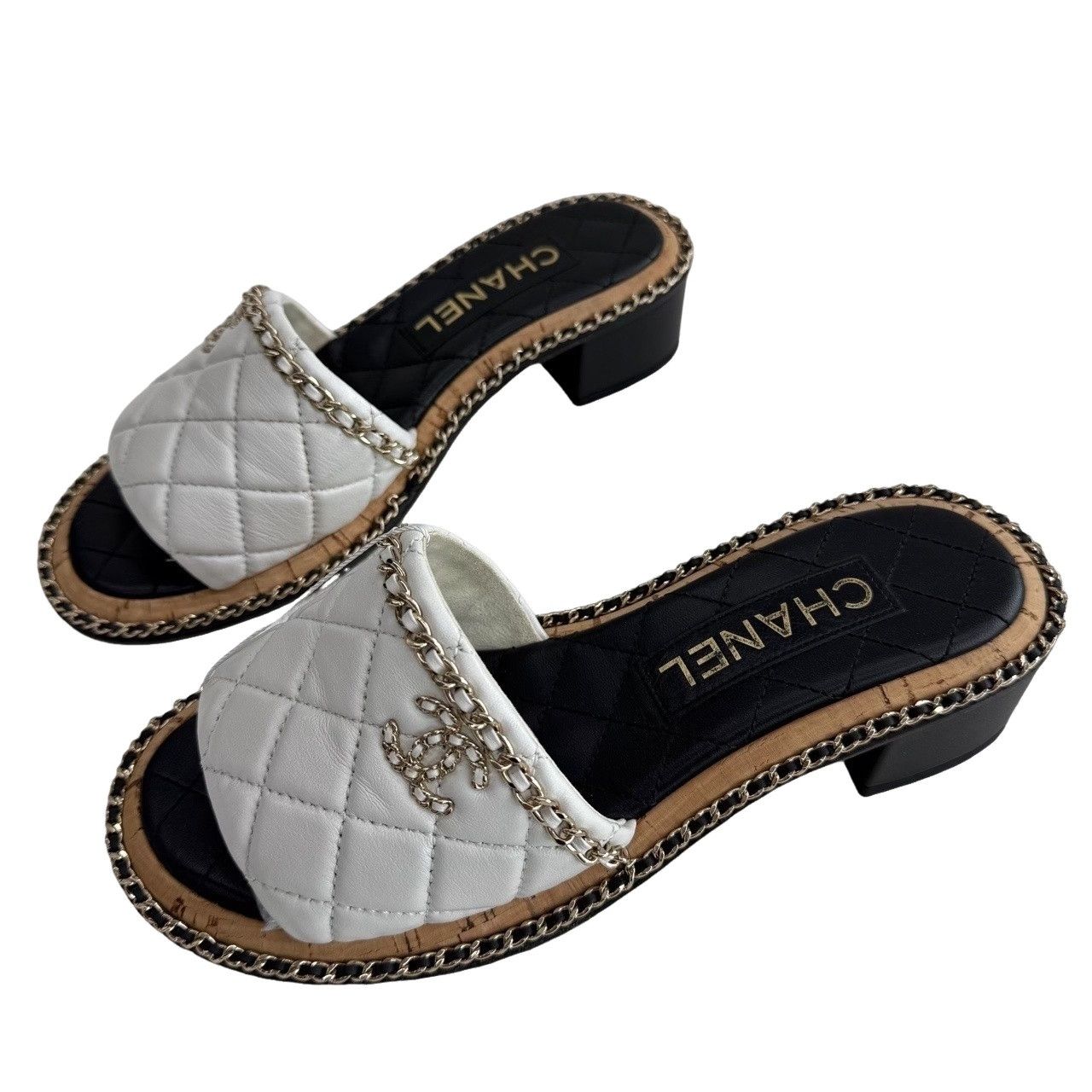 Chanel Chanel Quilted Leather Chain Sandals Size 36 Size US 6 / IT 36 - 1 Thumbnail