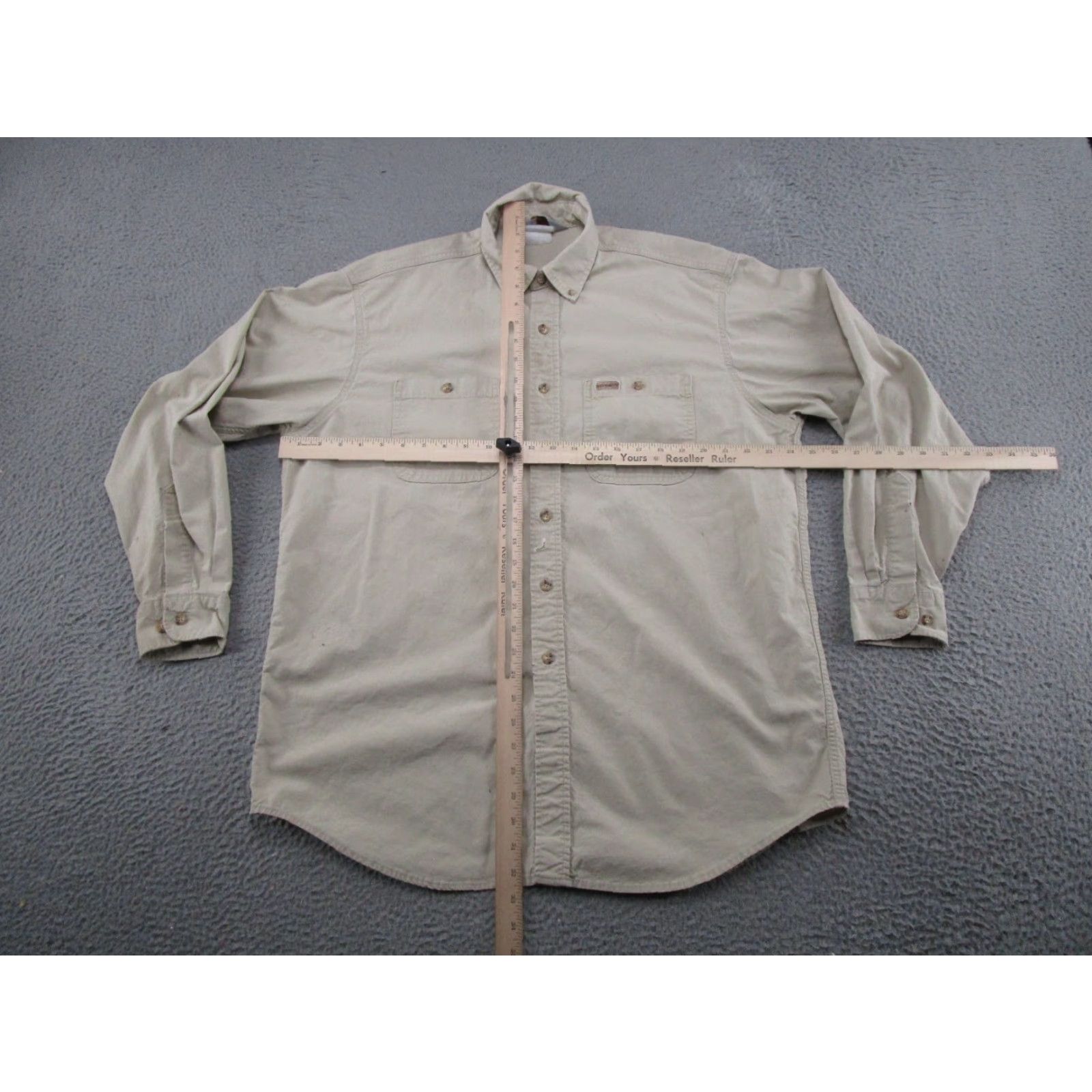 Carhartt VINTAGE Carhartt Rugged Outdoor Wear Duck Canvas Work Shirt USA 90s Men XL Beige Cotton Heavyweight Pockets Button-Up Size US XL / EU 56 / 4 - 6 Thumbnail