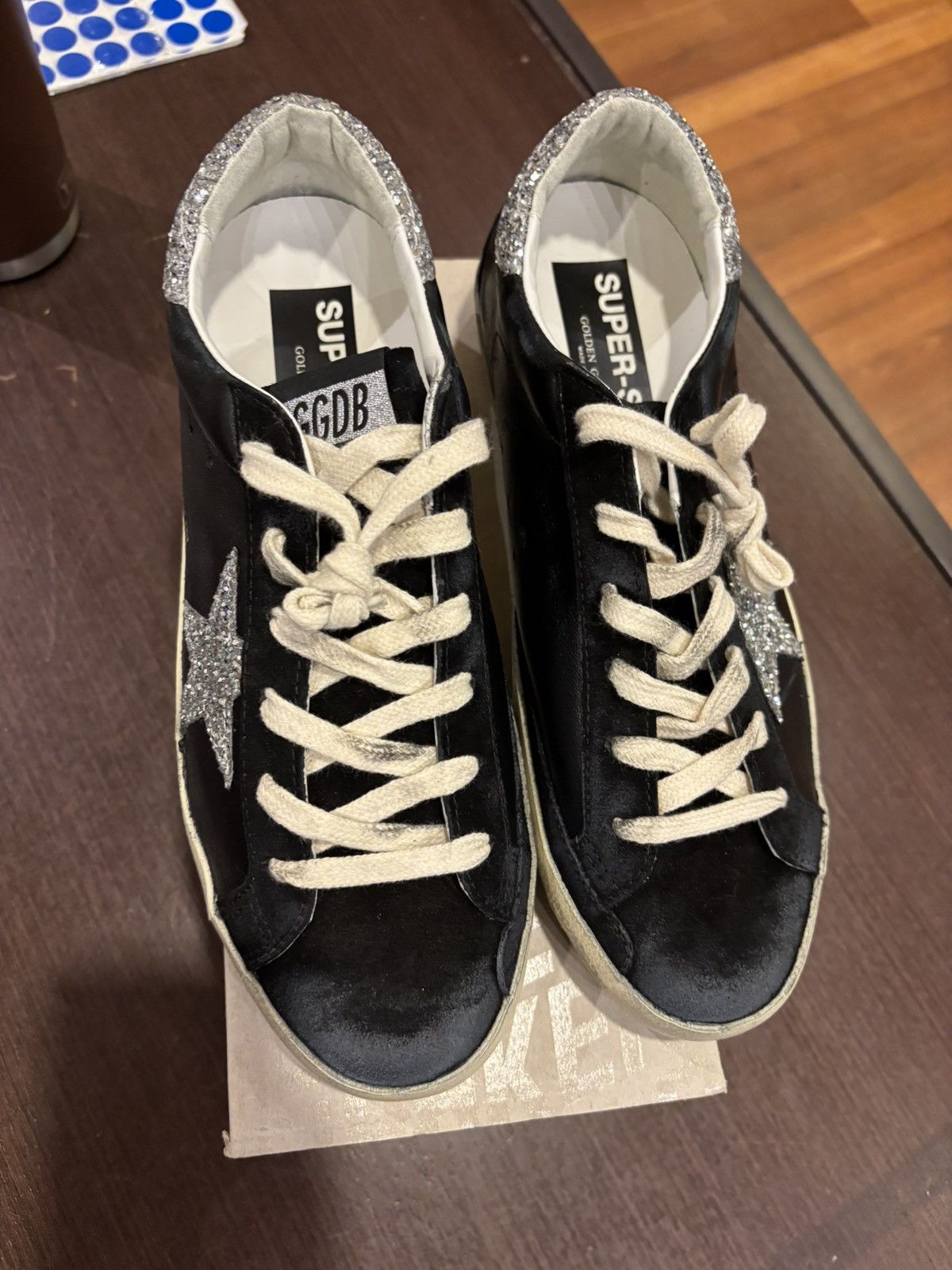 Golden Goose Golden Goose Black Silver Sneaker Size US 8 / EU 41 - 4 Thumbnail
