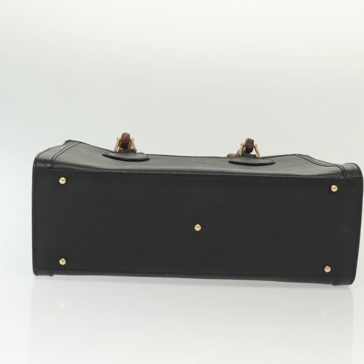 Gucci GUCCI Bamboo Hand Bag Leather Black Gold 002 2122 002 2122 Size ONE SIZE - 10 Thumbnail