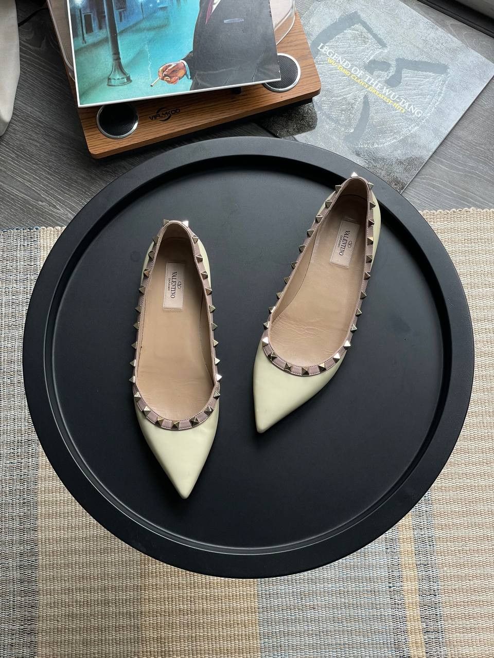 Valentino Garavani Rockstud Patent Leather Ballet Flats