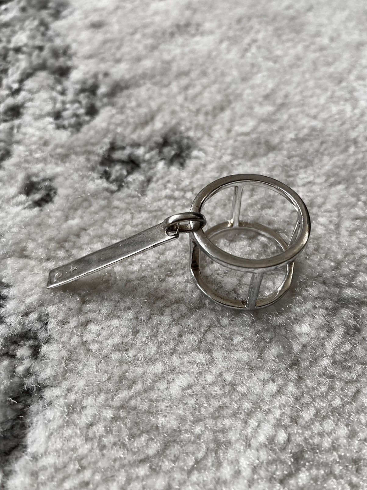Dior × Hedi Slimane S/S 2004 “Strip” Charm Cage Ring Size ONE SIZE - 2 Thumbnail