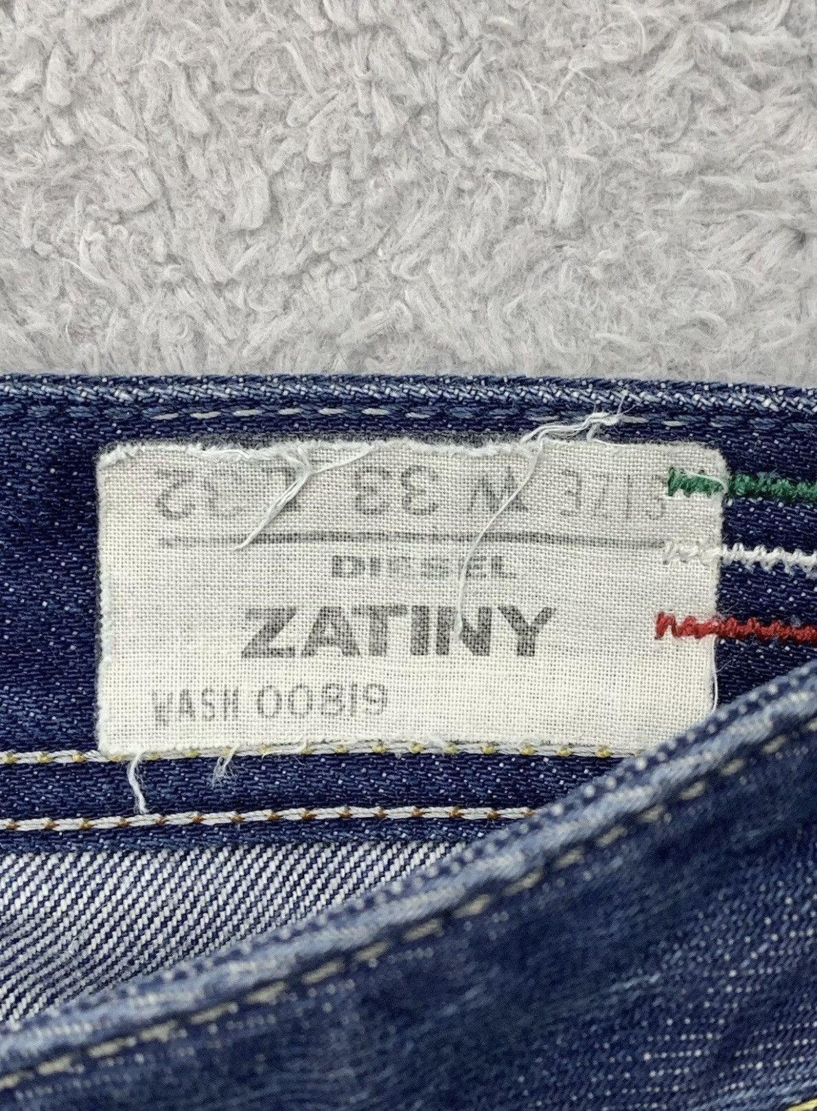 Diesel Diesel Zatiny Jeans Men’s W33/34 L28 00819 Made In Italy Size US 33 - 8 Thumbnail