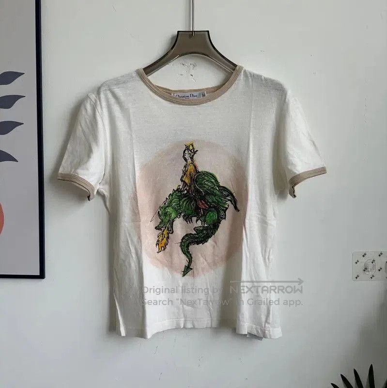 Dior Dior Women's White Graphic T. Size XS / US 0-2 / IT 36-38 - 1 Thumbnail