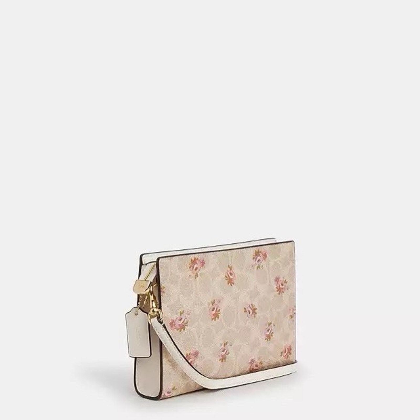 Coach NWT COACH Slim Signature Canvas Crossbody Bag Floral CBA71 Size ONE SIZE - 7 Thumbnail