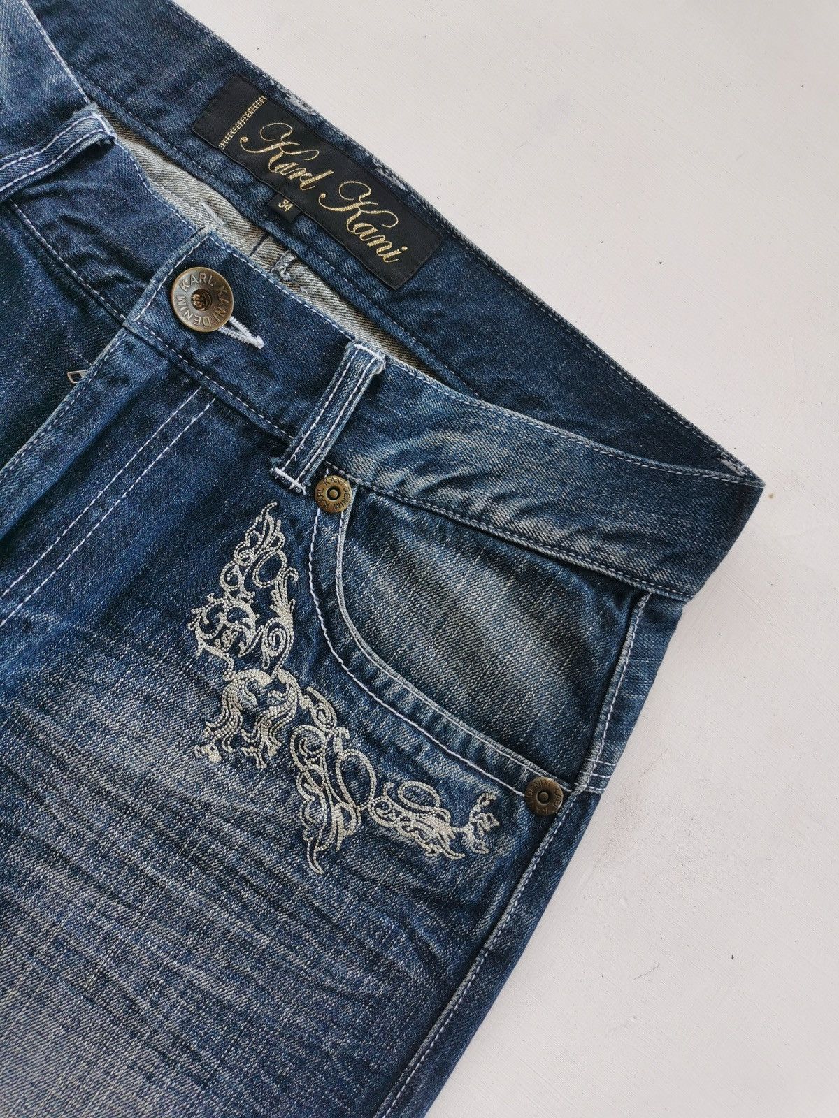 Karl Kani Loose Fit Vintage Karl Kani Studded Embroidery Denim Jeans Size US 34 / EU 50 - 10 Thumbnail