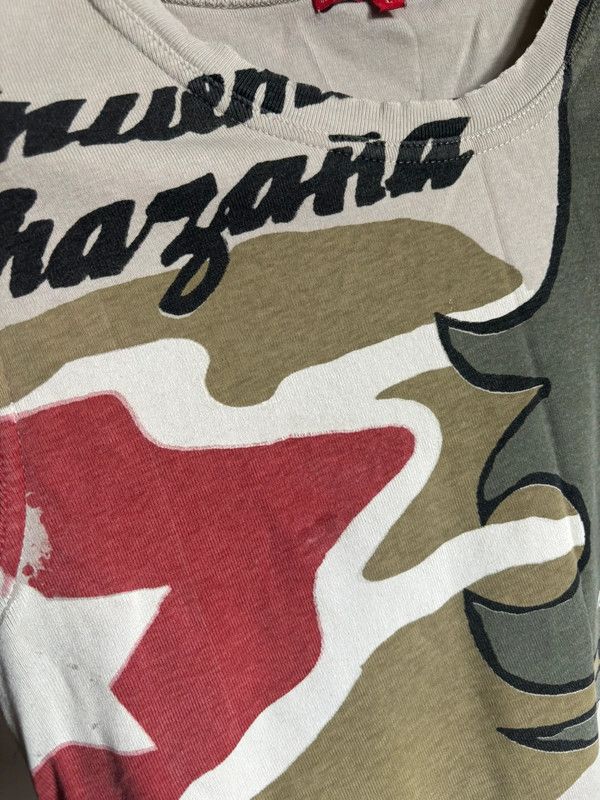 Other Vintage Y2K sleeveless beige crop top face print Avant garde Size M / US 6-8 / IT 42-44 - 7 Thumbnail