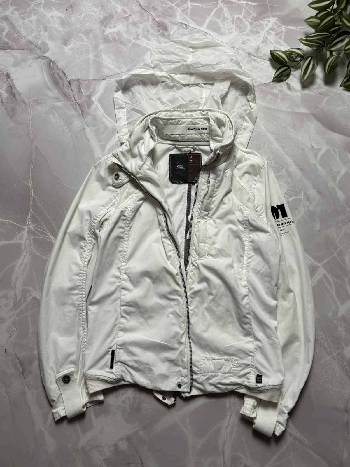 G-Star G-Star RAW Y2K 2000s Utility Military Jacket White Womens M Size M / US 6-8 / IT 42-44 - 11 Thumbnail