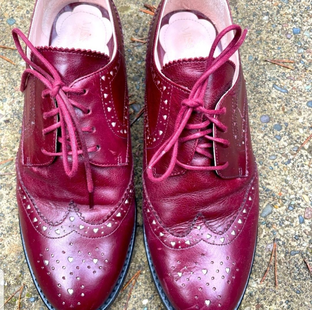 Other Miss L Fire burgundy oxfords Size US 8.5 / IT 38.5 - 1 Thumbnail