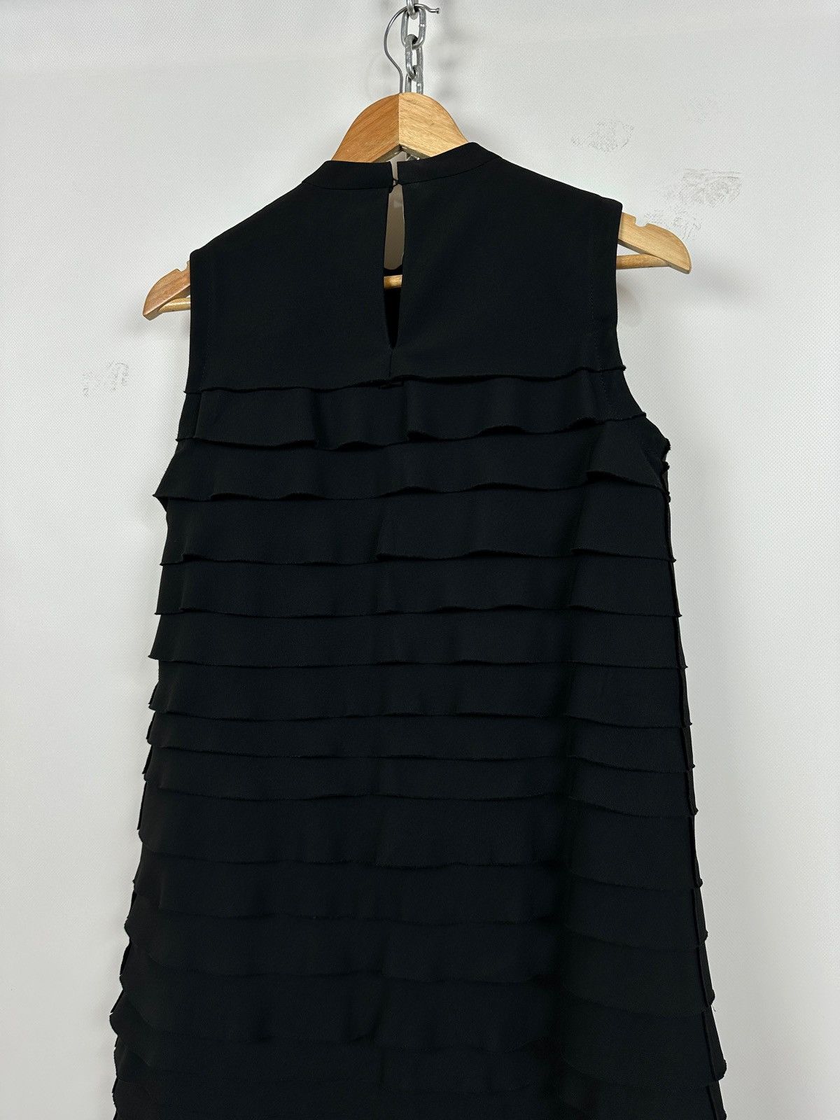 Miu Miu Miu Miu Black Layered Sleeveless Ruffle Textured Dress Size S / US 4 / IT 40 - 12 Thumbnail