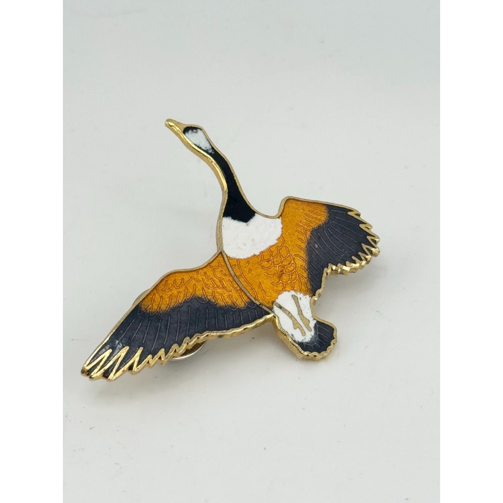 Vintage Vintage Enamel bird Goose Large Hat Pin Size ONE SIZE - 2 Thumbnail