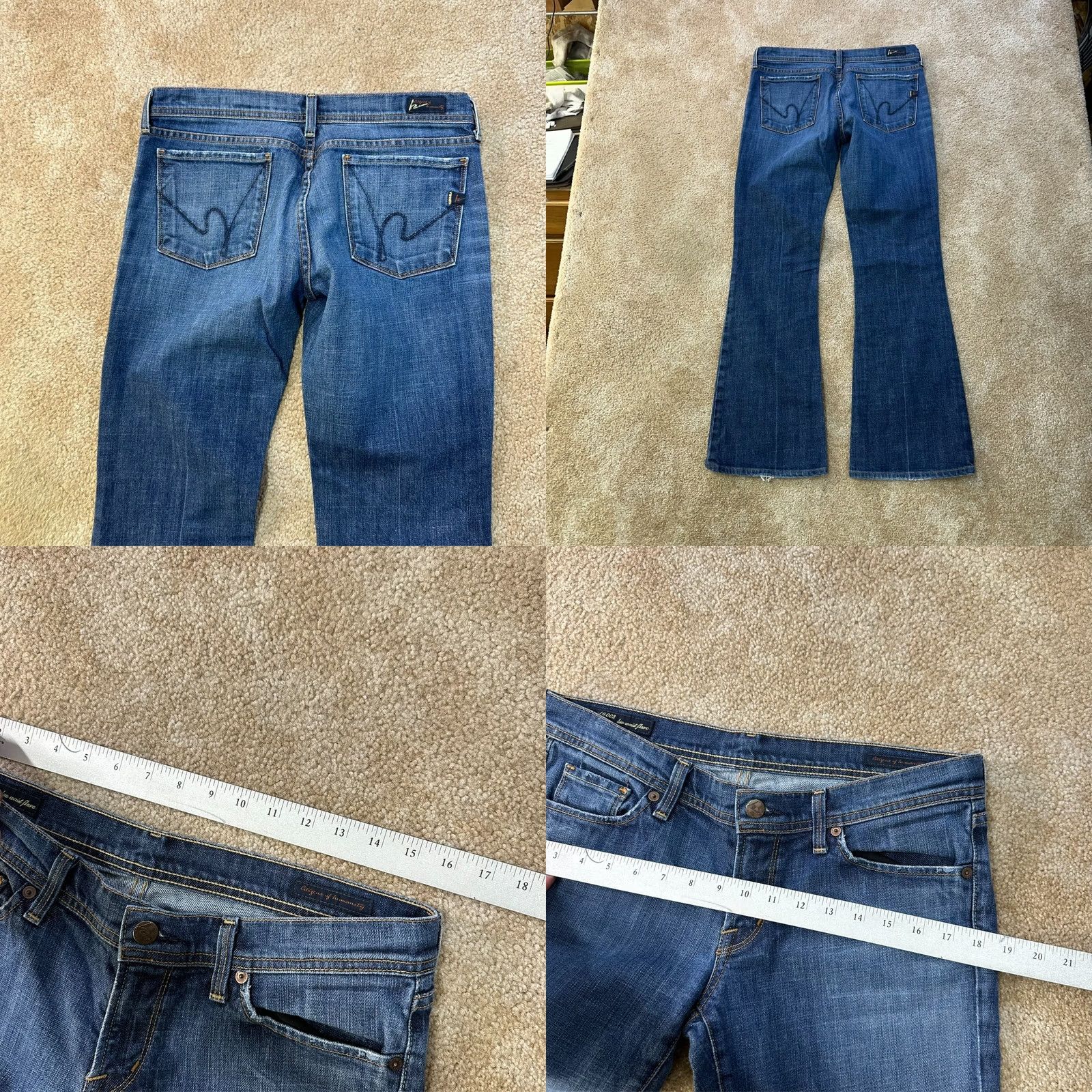 Citizens Of Humanity VINTAGE Citizens of Humanity Ingrid Flare Jeans Women 31 Blue Denim Size 24" / US 00 / IT 34 - 8 Thumbnail