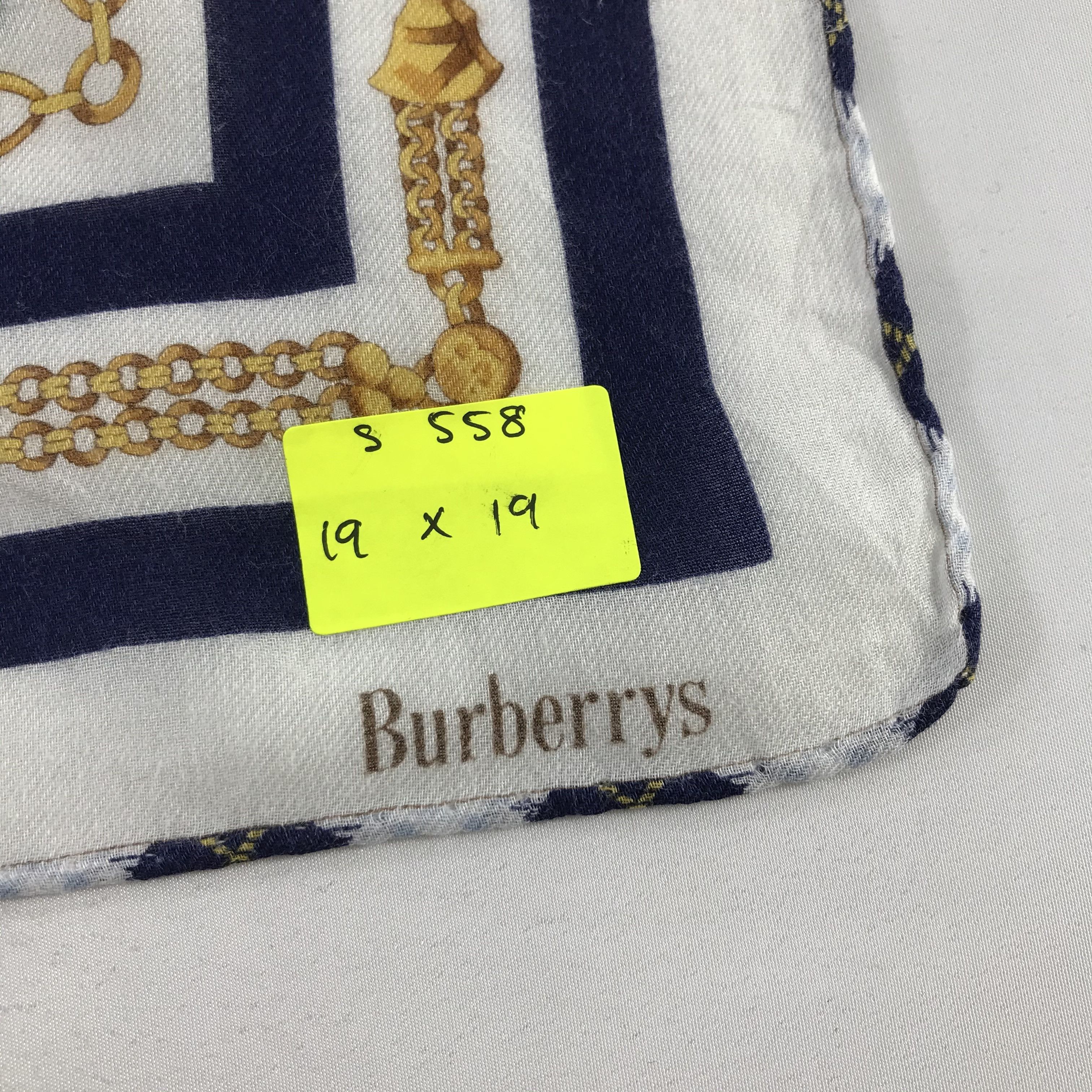 Burberry × Vintage Burberry Bandana / Handkerchief / Neckerchief - S558 Size ONE SIZE - 5 Thumbnail