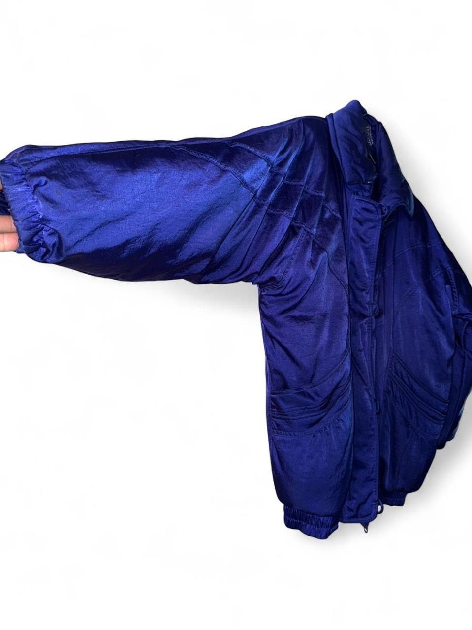 Other Vintage 80s 90s Royal Blue Satin Down Puffer Jacket Size S / US 4 / IT 40 - 4 Thumbnail