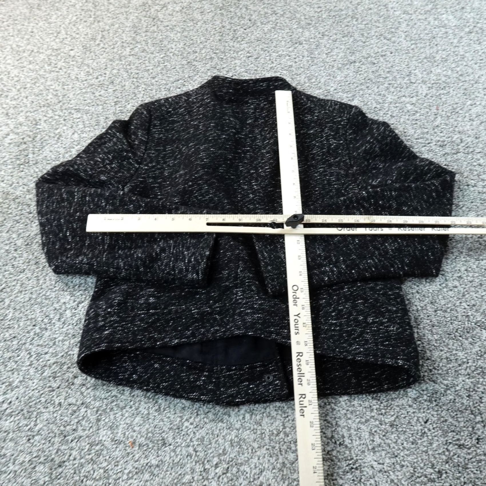 Gap Gap Jacket Womens M Black Donegal Wool Knit Moto Biker Asymmetrical Zip Coat Top Size M / US 6-8 / IT 42-44 - 7 Thumbnail