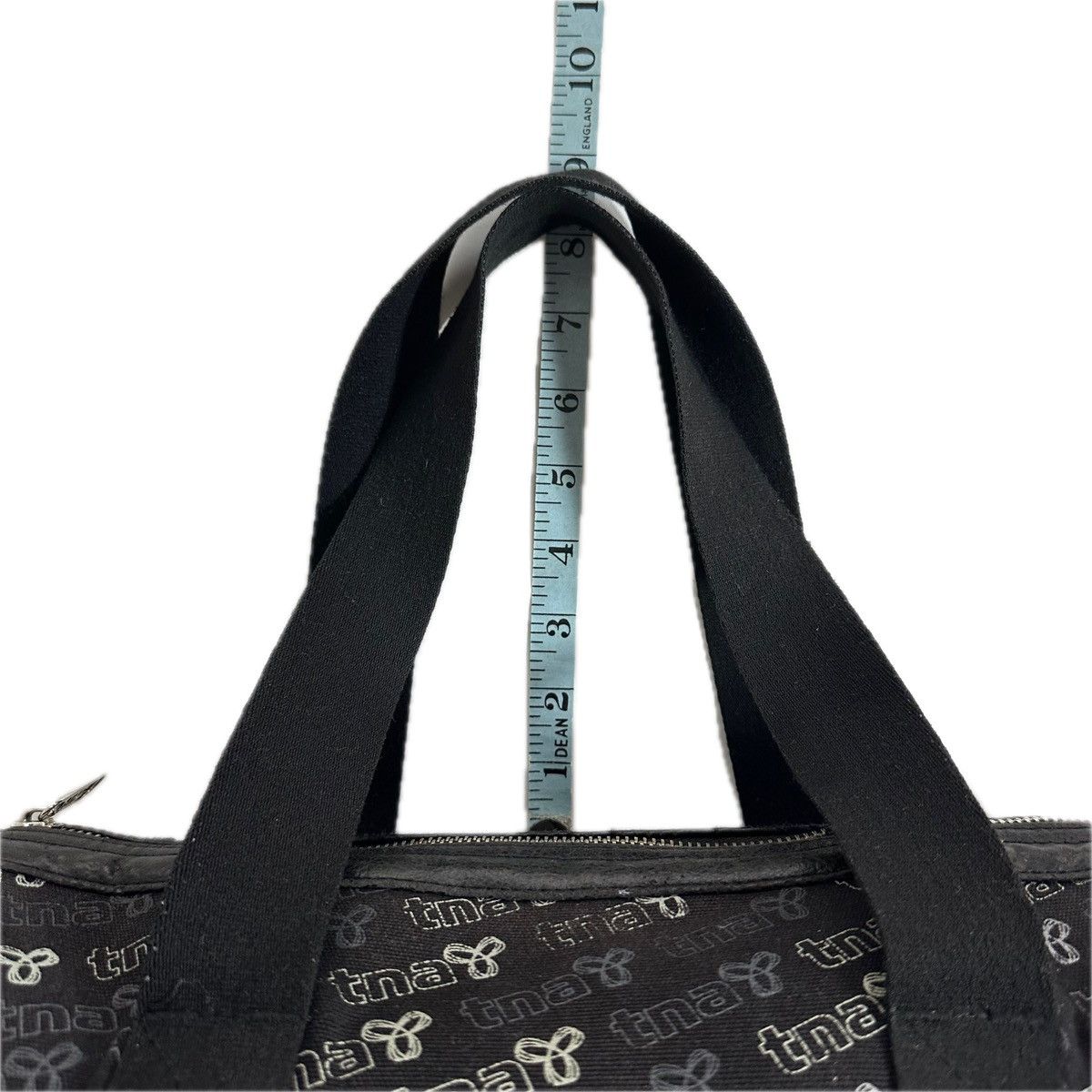 TNA Aritzia TNA Logo Small Black Canvas Duffel Bag Lined Pewter Size ONE SIZE - 14 Thumbnail