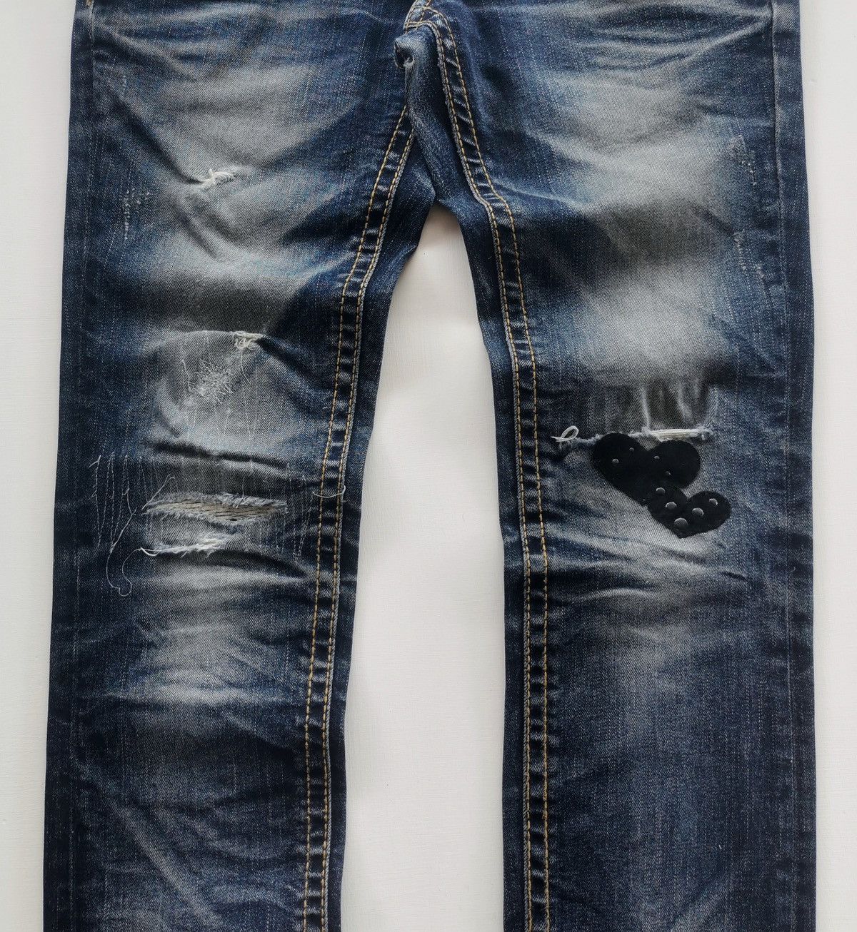 Japanese Brand Lolita Y2K Vintage Distressed Denim Jeans Size 29" - 7 Thumbnail