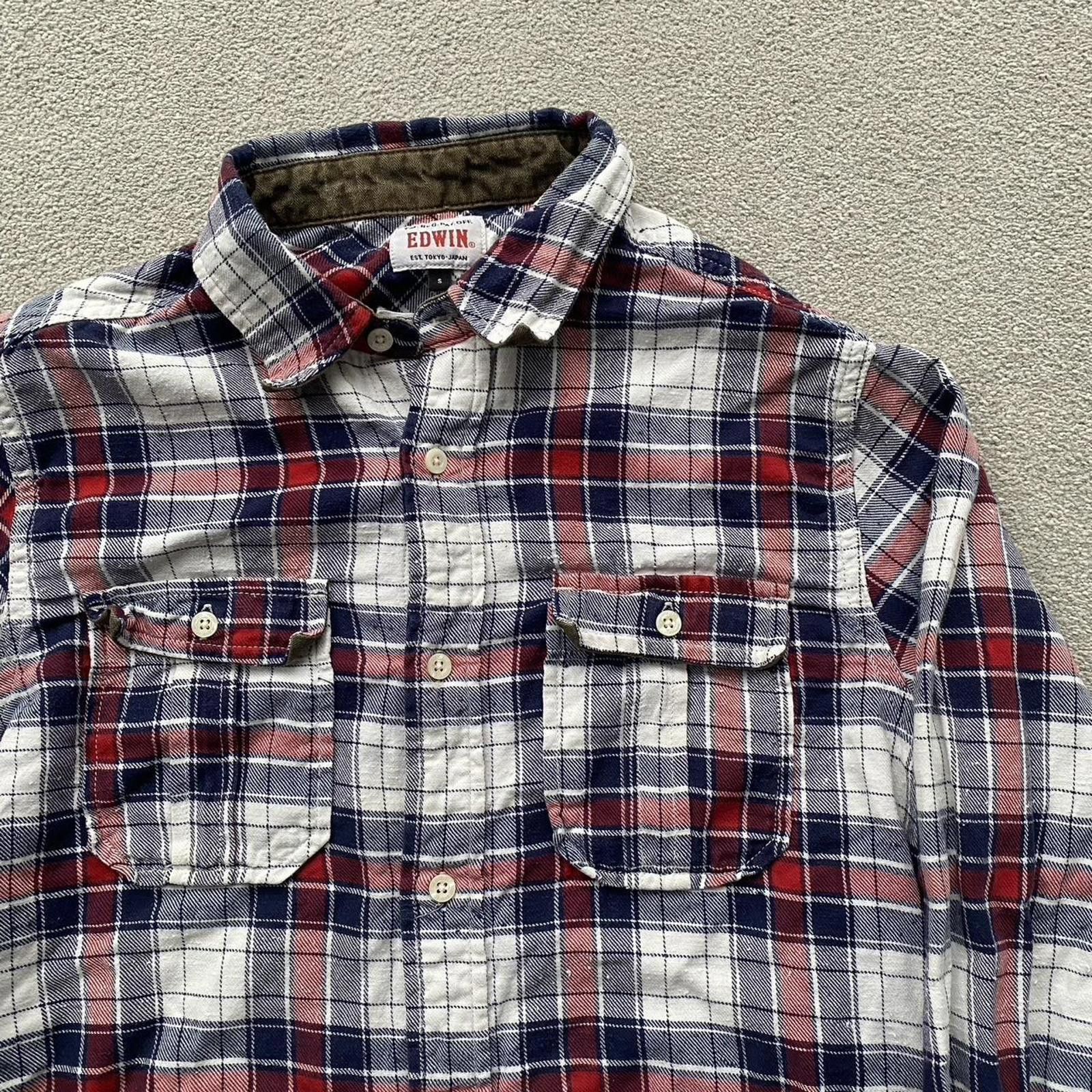 Edwin Edwin Japan Checkered Flannel Button Up Shirt Size US S / EU 44-46 / 1 - 2 Thumbnail