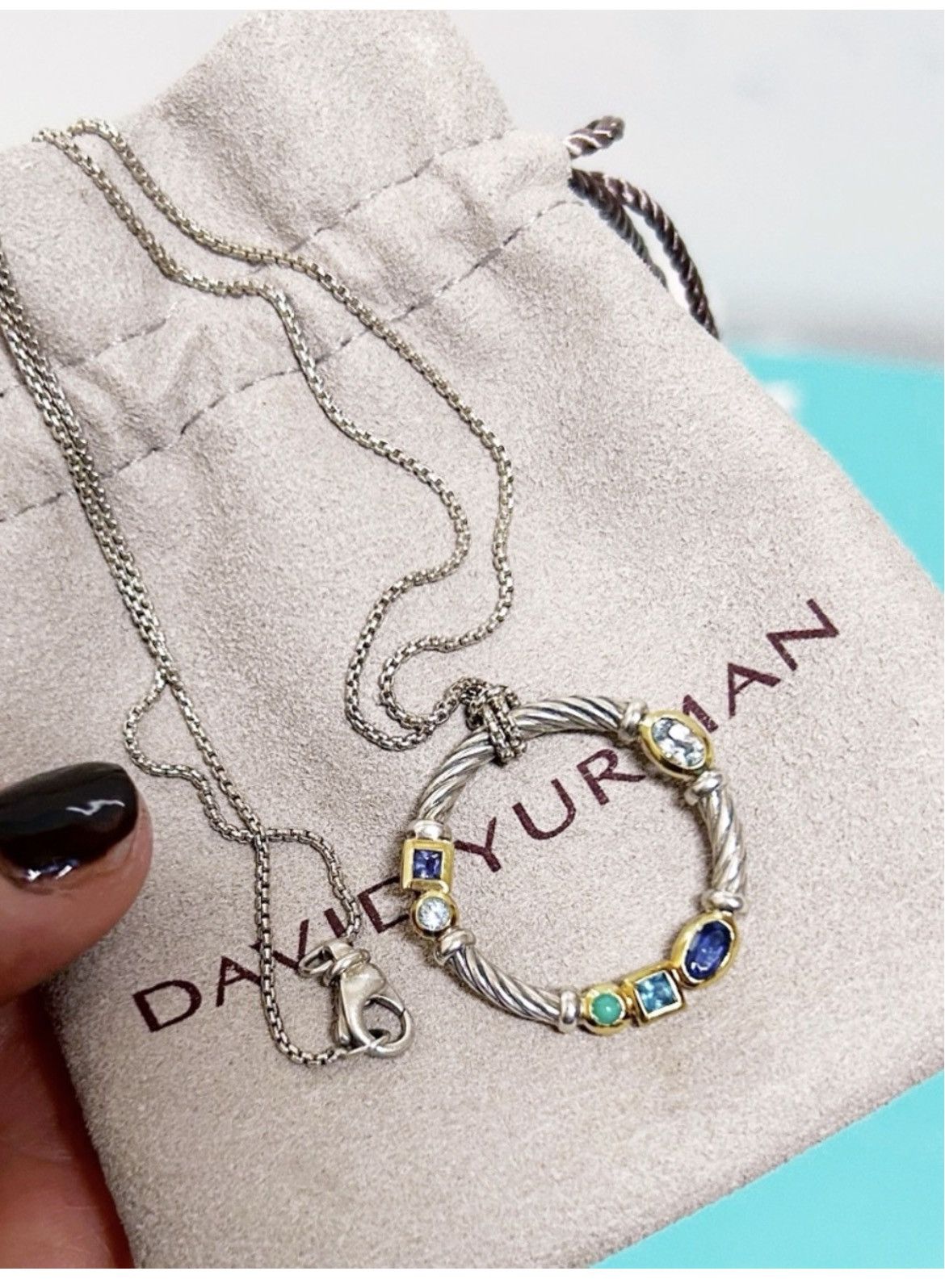 David Yurman Authentic David Yurman Confetti 925 & 14kt Gold Necklace Size ONE SIZE - 1 Thumbnail