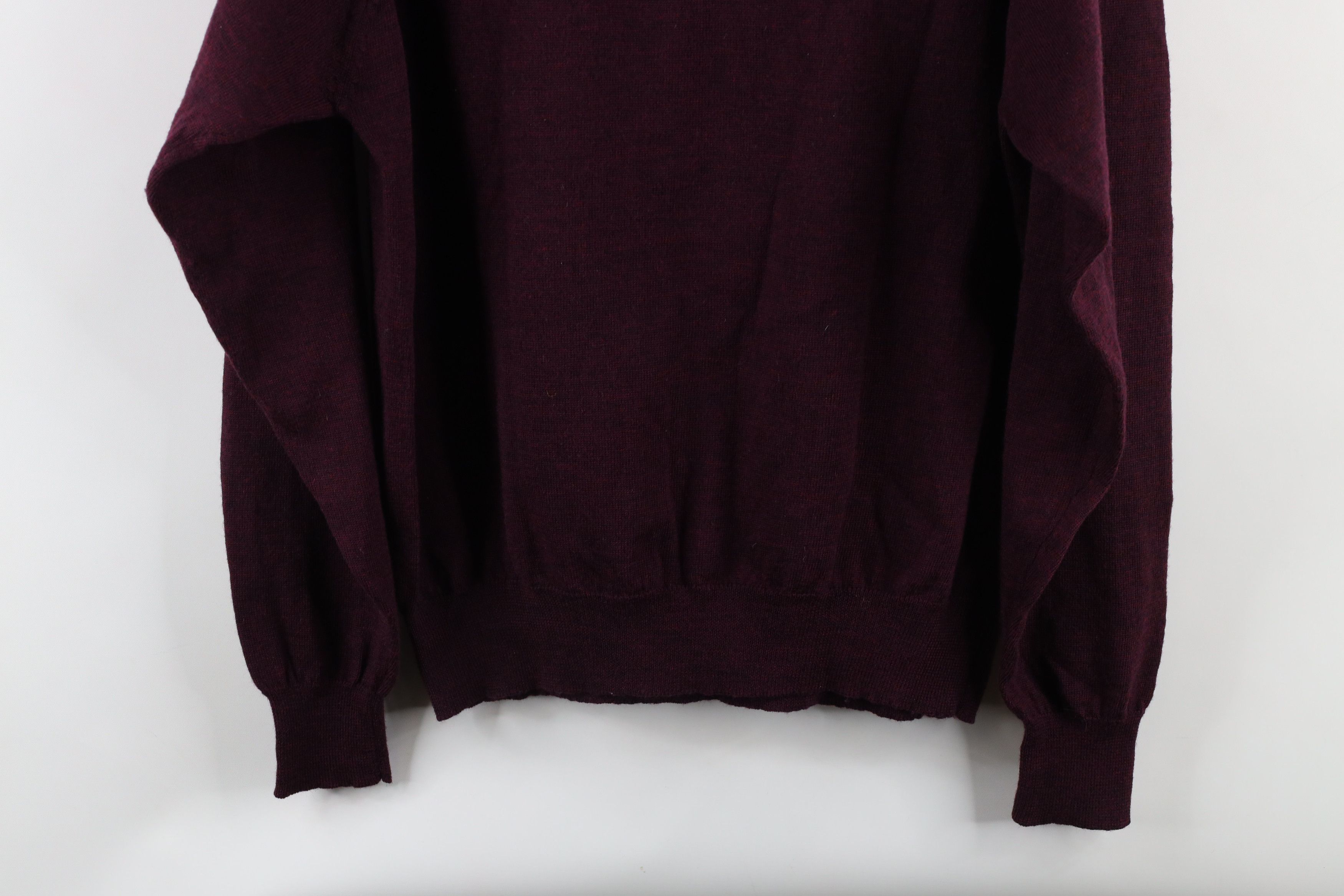 Vintage Vintage 90s Streetwear Merino Wool Knit Mock Neck Sweater Size US L / EU 52-54 / 3 - 10 Thumbnail