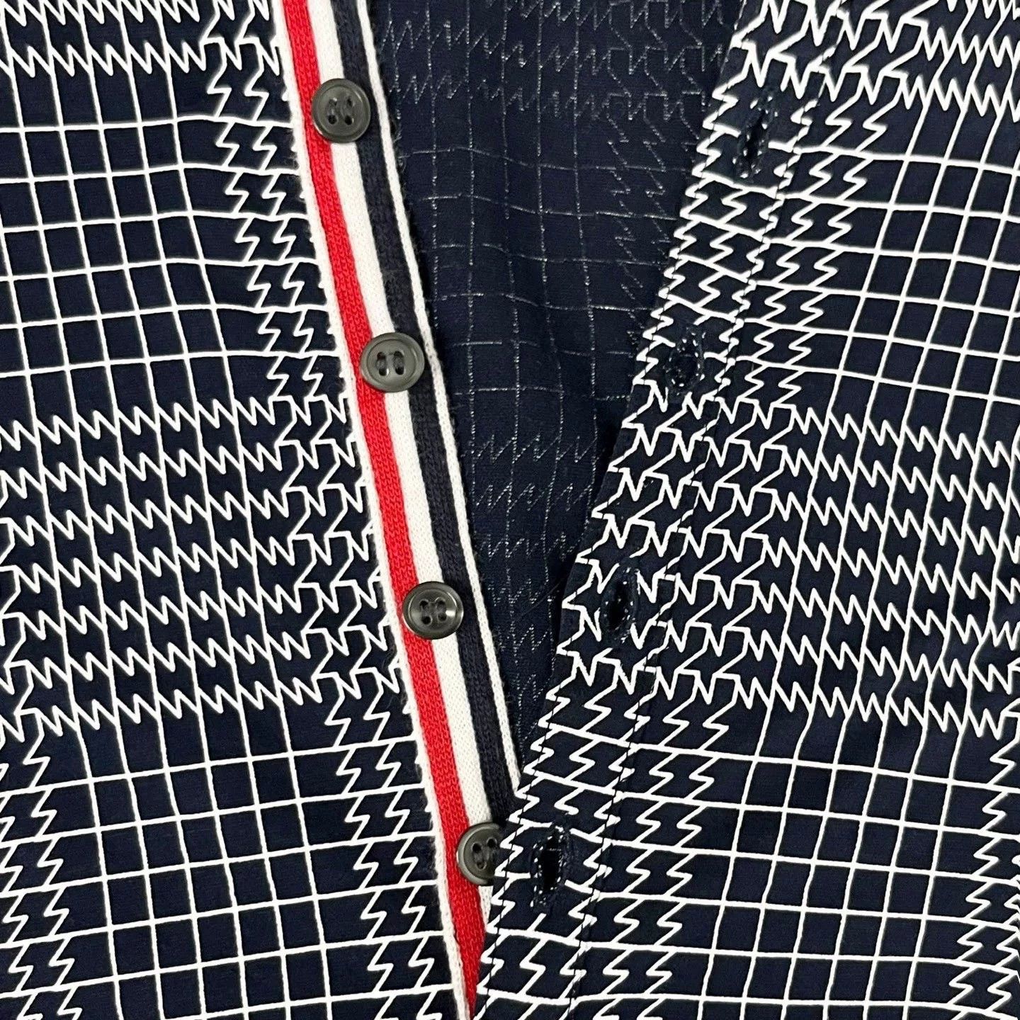 Thom Browne Thom Browne Houndstooth Placket Polo Short-Sleeve Size US S / EU 44-46 / 1 - 6 Thumbnail