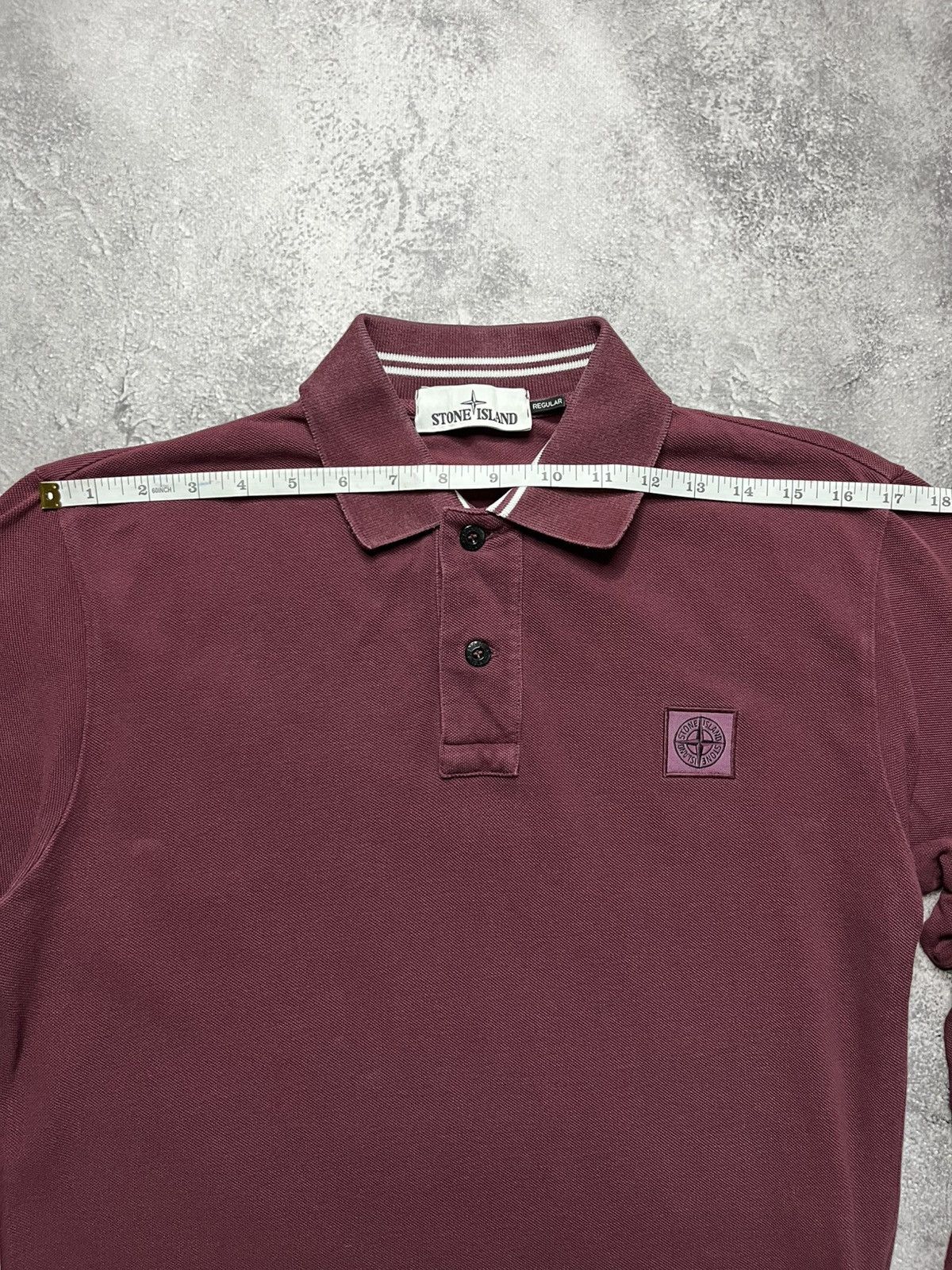 Stone Island Stone Island Long Sleeve Polo Patch Program Burgundy Men’s S Size US S / EU 44-46 / 1 - 17 Thumbnail