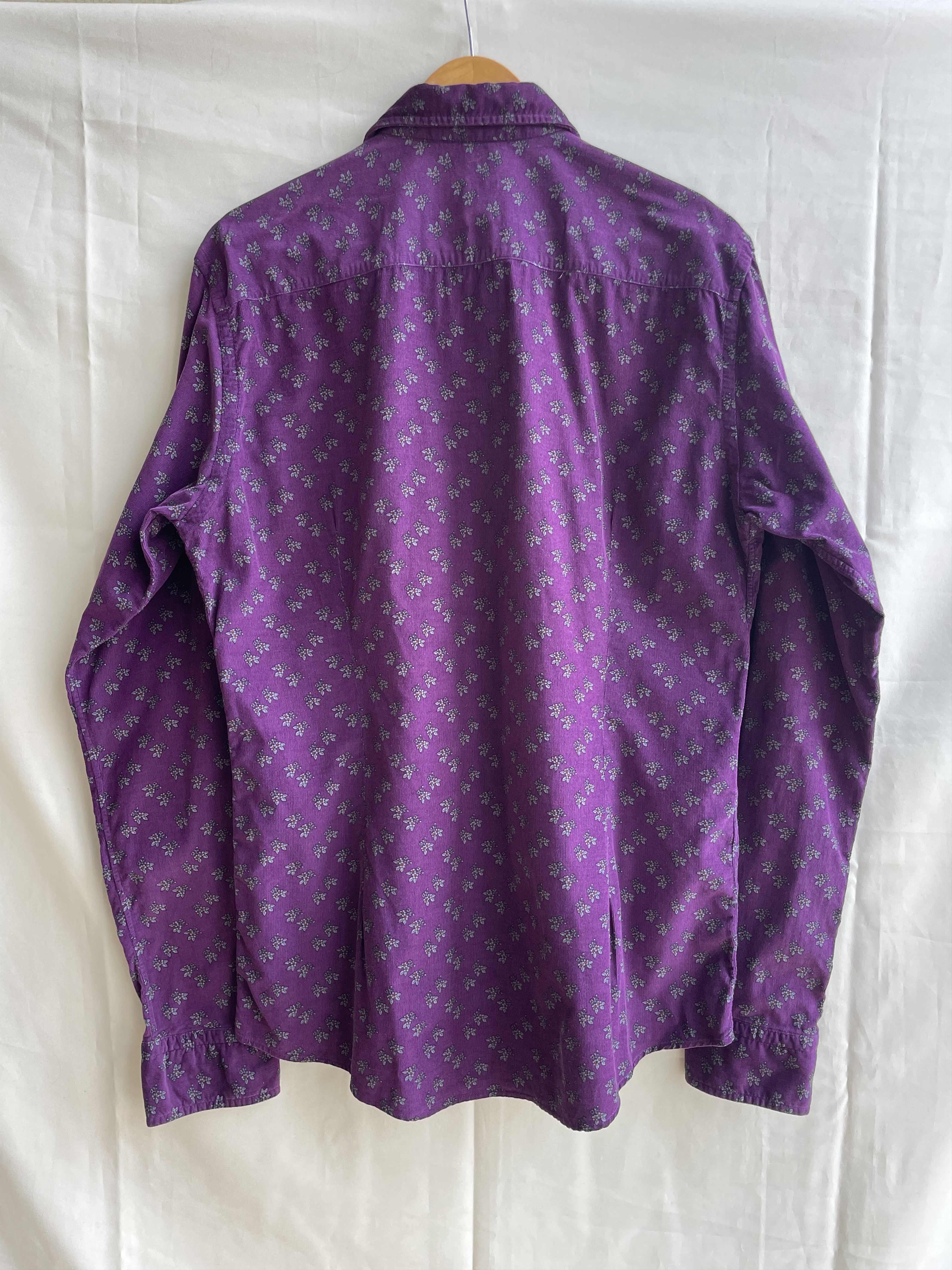 Eton Eton Slim Fit Corduroy Floral Shirt Size L Size US L / EU 52-54 / 3 - 2 Thumbnail