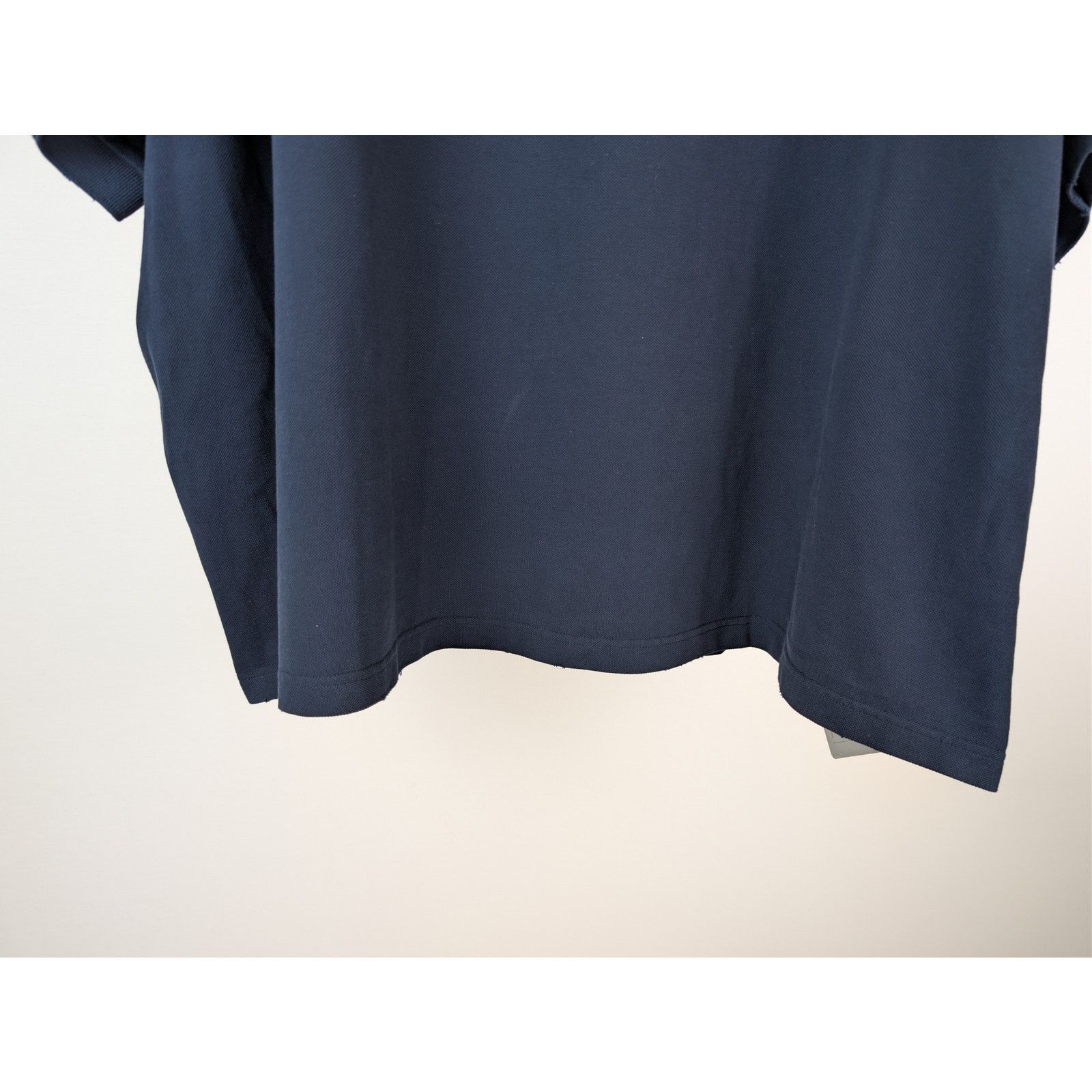 Balenciaga o1rshd1 Q:2 / Oversized Cotton Pique Polo Shirt in Navy Blue Size US XL / EU 56 / 4 - 4 Thumbnail