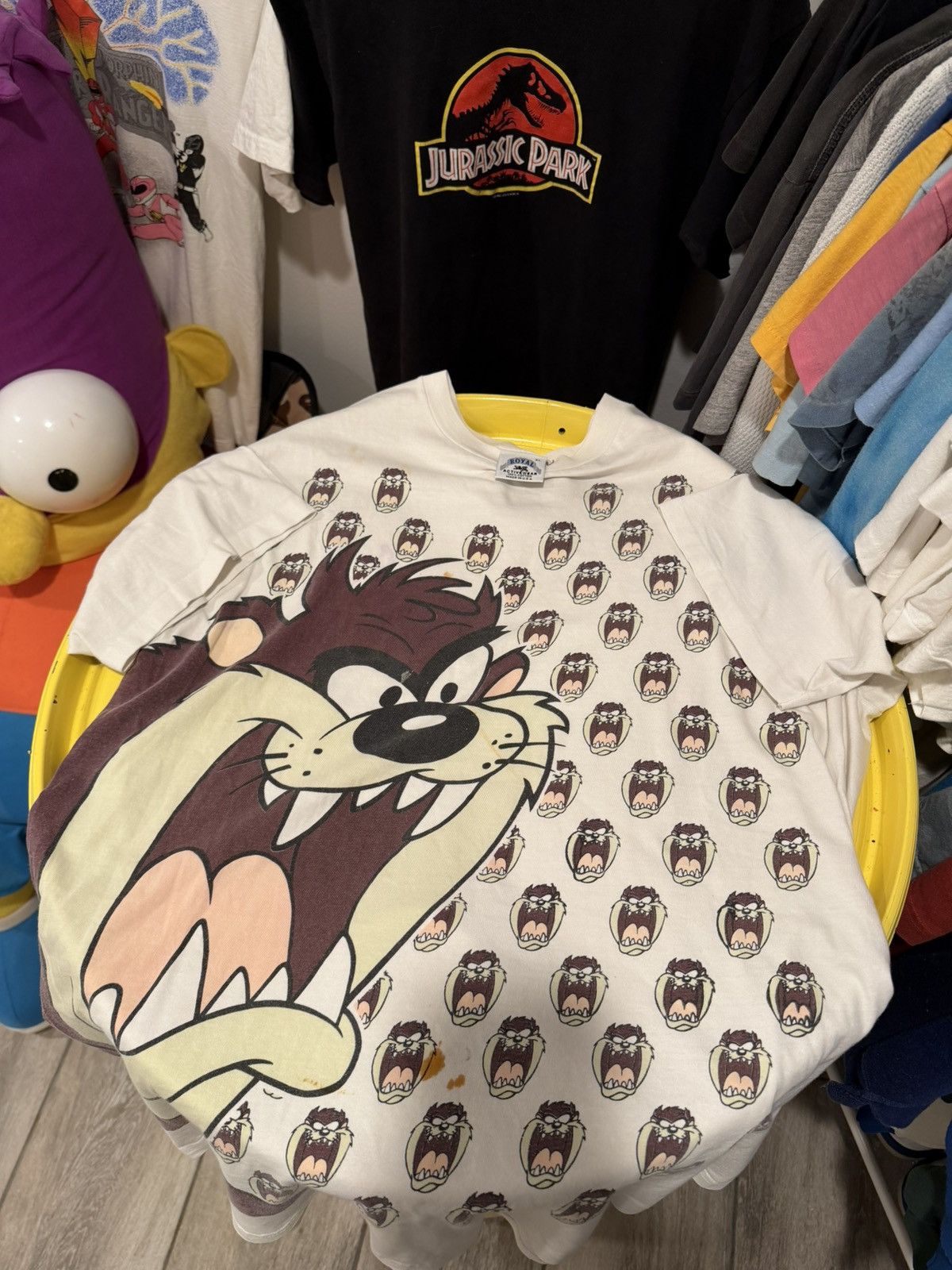 Vintage 1990s Tasmanian devil looney Tunes single stitch T-shirt Size US M / EU 48-50 / 2 - 3 Thumbnail