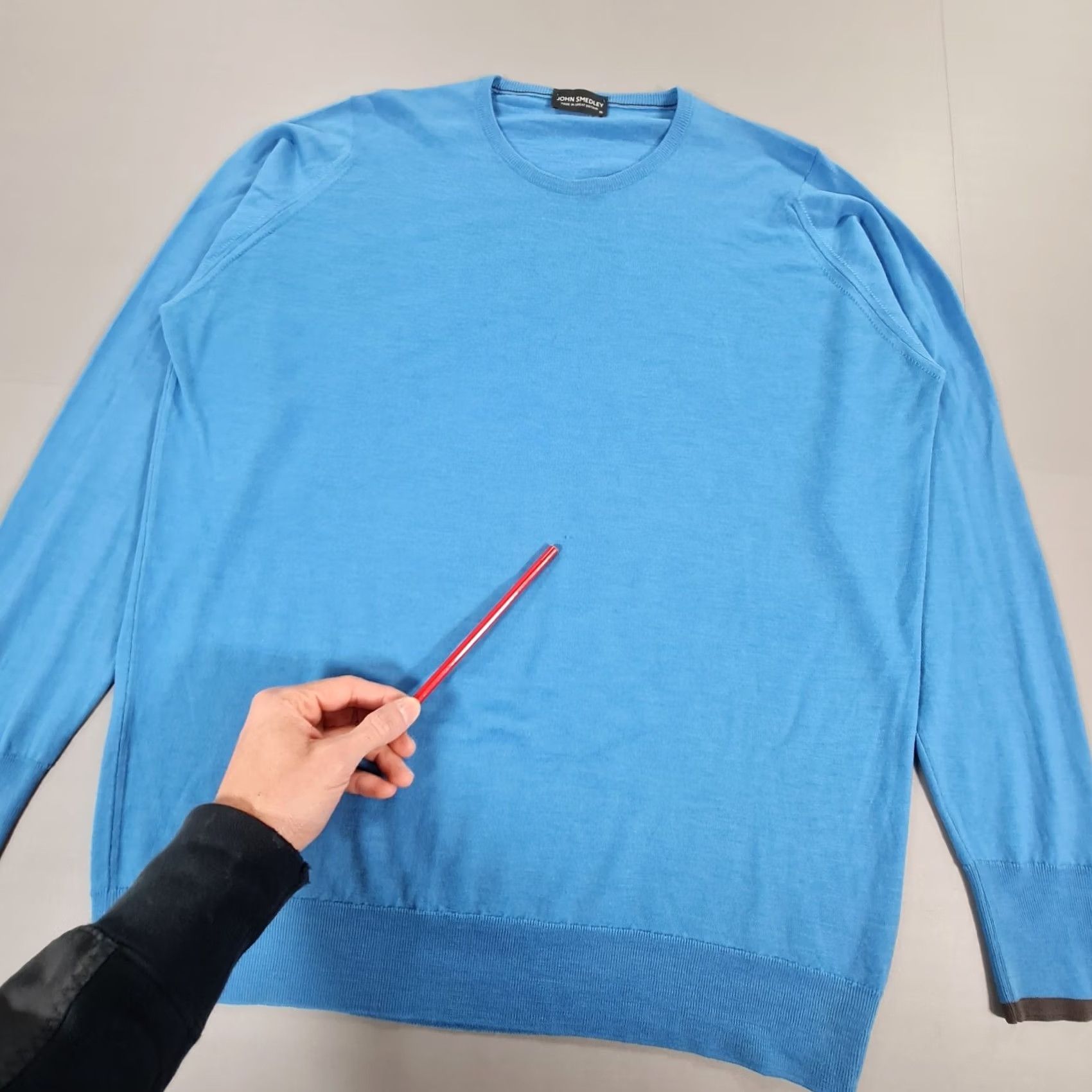 John Smedley John Smedley Jumper Blue XL 100% Wool Crew Neck Long Sleeve Pullover Mens Knit England Regular Slim? (Original says Regular) Size US XL / EU 56 / 4 - 5 Thumbnail