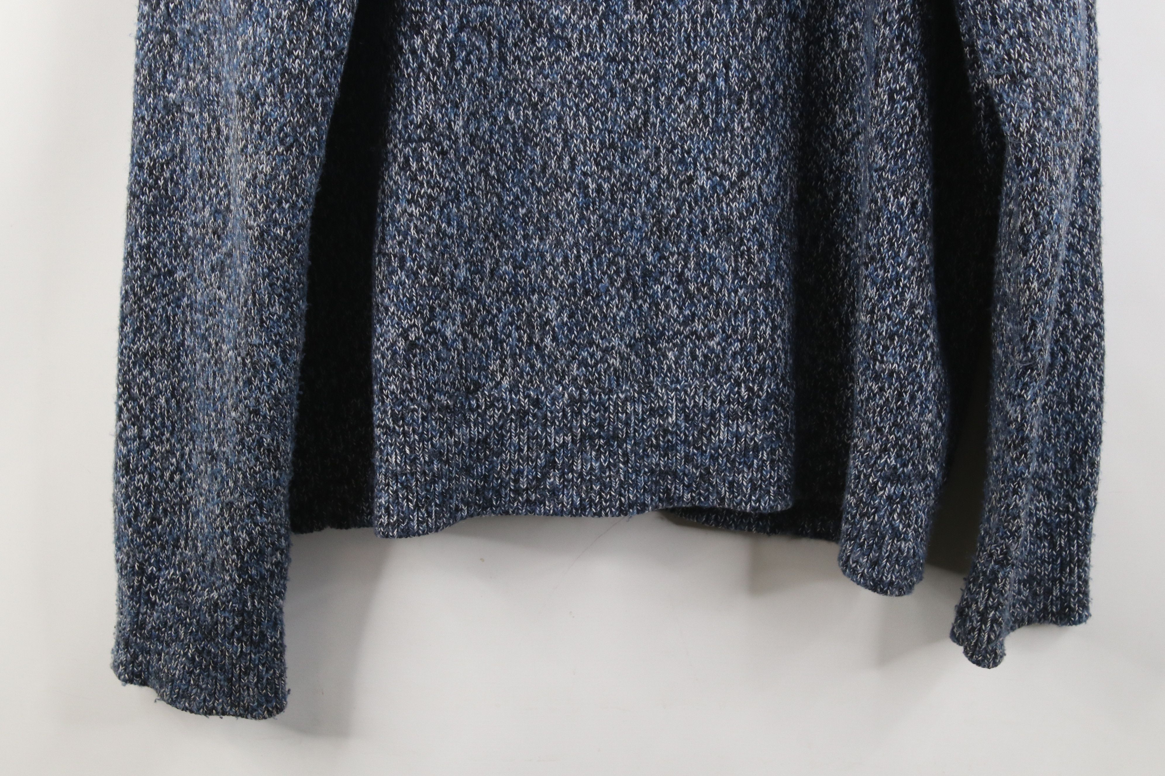 Express Express Fleck Wool Blend Knit Shawl Cardigan Sweater Blue Size US L / EU 52-54 / 3 - 11 Thumbnail