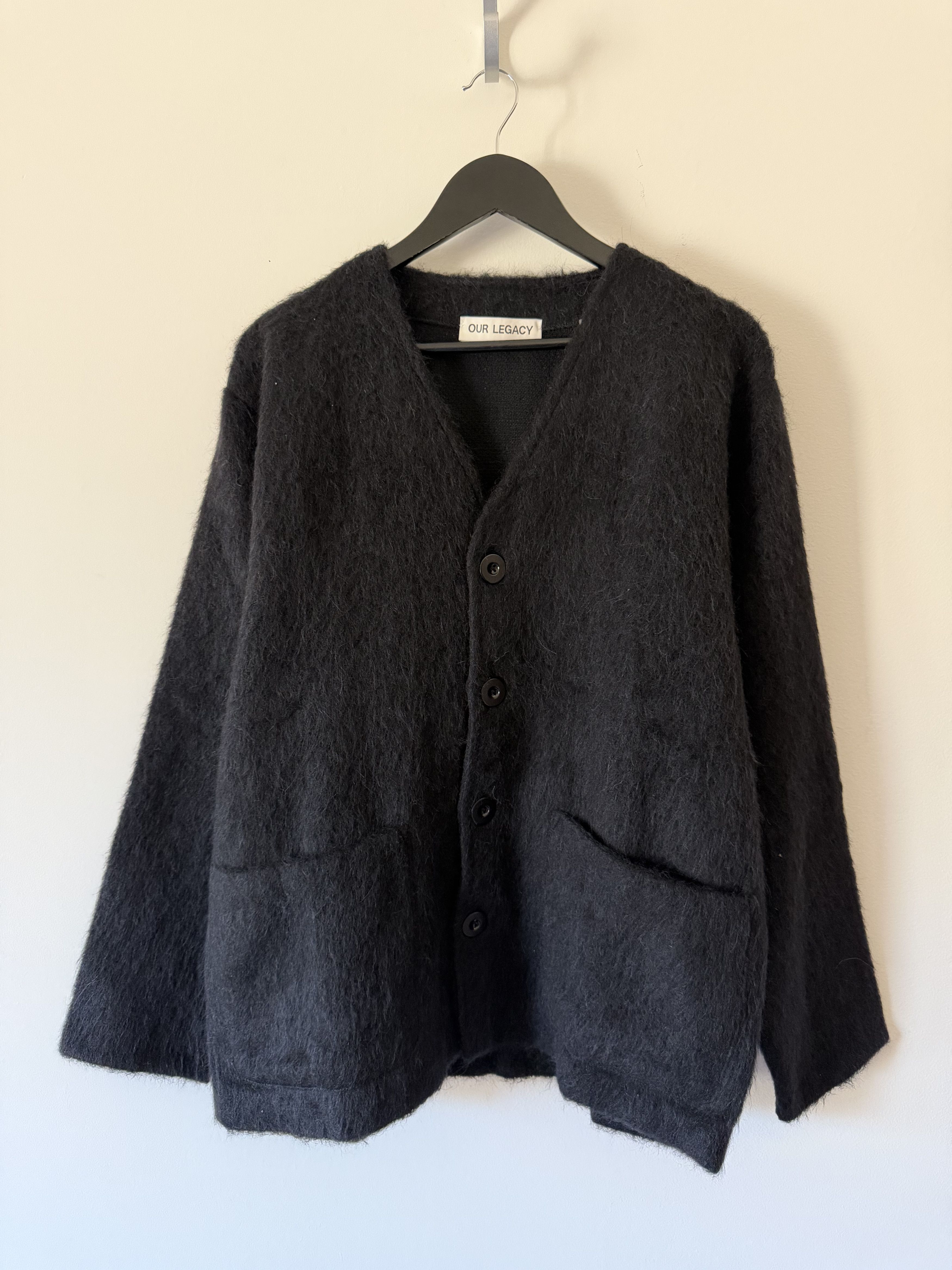 Our Legacy Our Legacy Mohair Cardigan in Black Size US XL / EU 56 / 4 - 1 Thumbnail