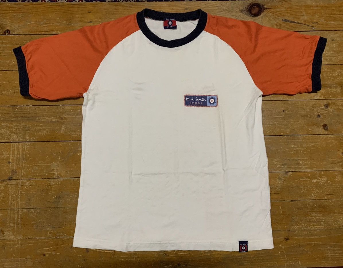 Designer × Paul Smith Hype 90s Paul Smith Sport Ringer Raglan Tee Size US S / EU 44-46 / 1 - 1 Thumbnail