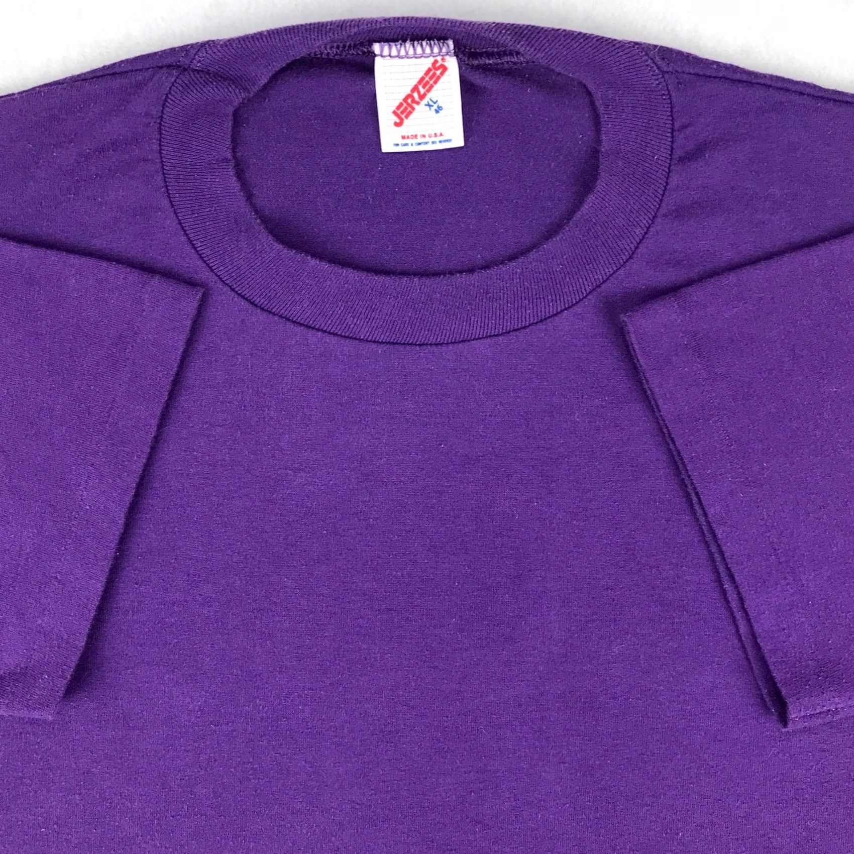 Jerzees VINTAGE 80s PURPLE JERZEES T-Shirt XL surf skate rock Mens Size US XL / EU 56 / 4 - 2 Thumbnail