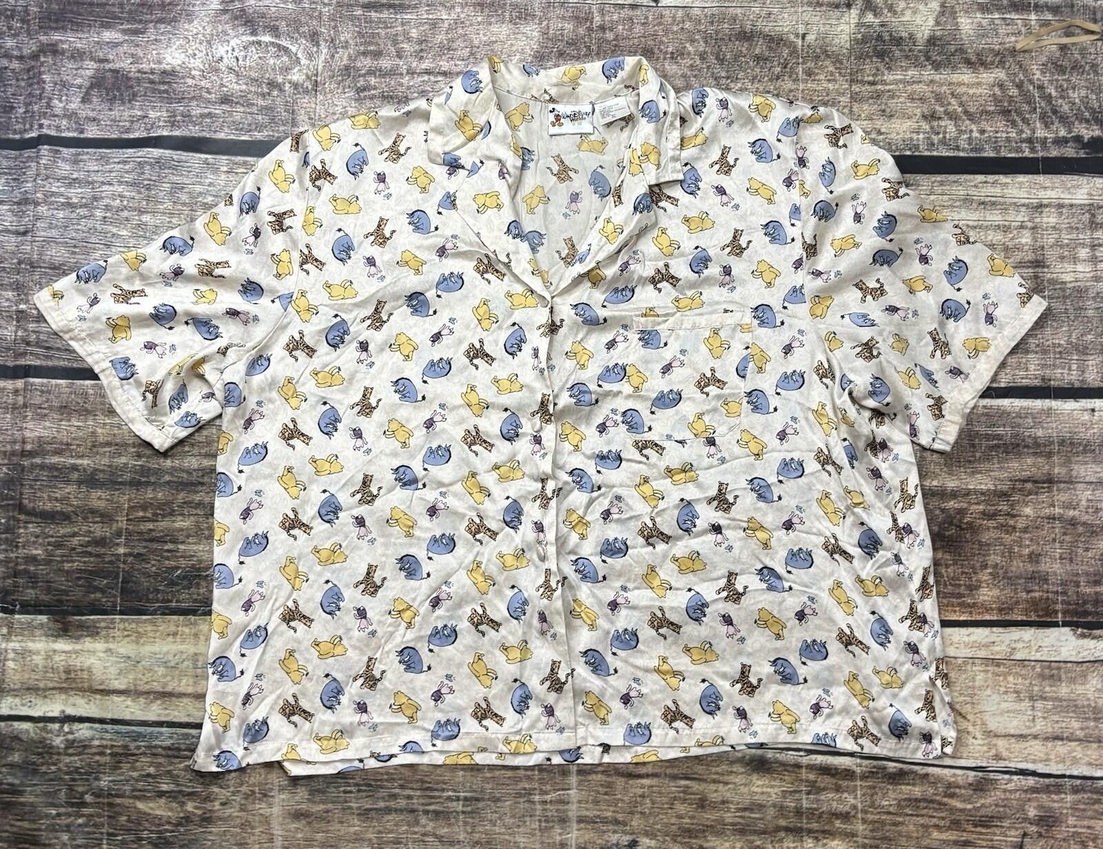 Other Y2K Walt Disney World Top Womens XL Silk Tigger Eeyore Pooh Size XL / US 12-14 / IT 48-50 - 1 Thumbnail