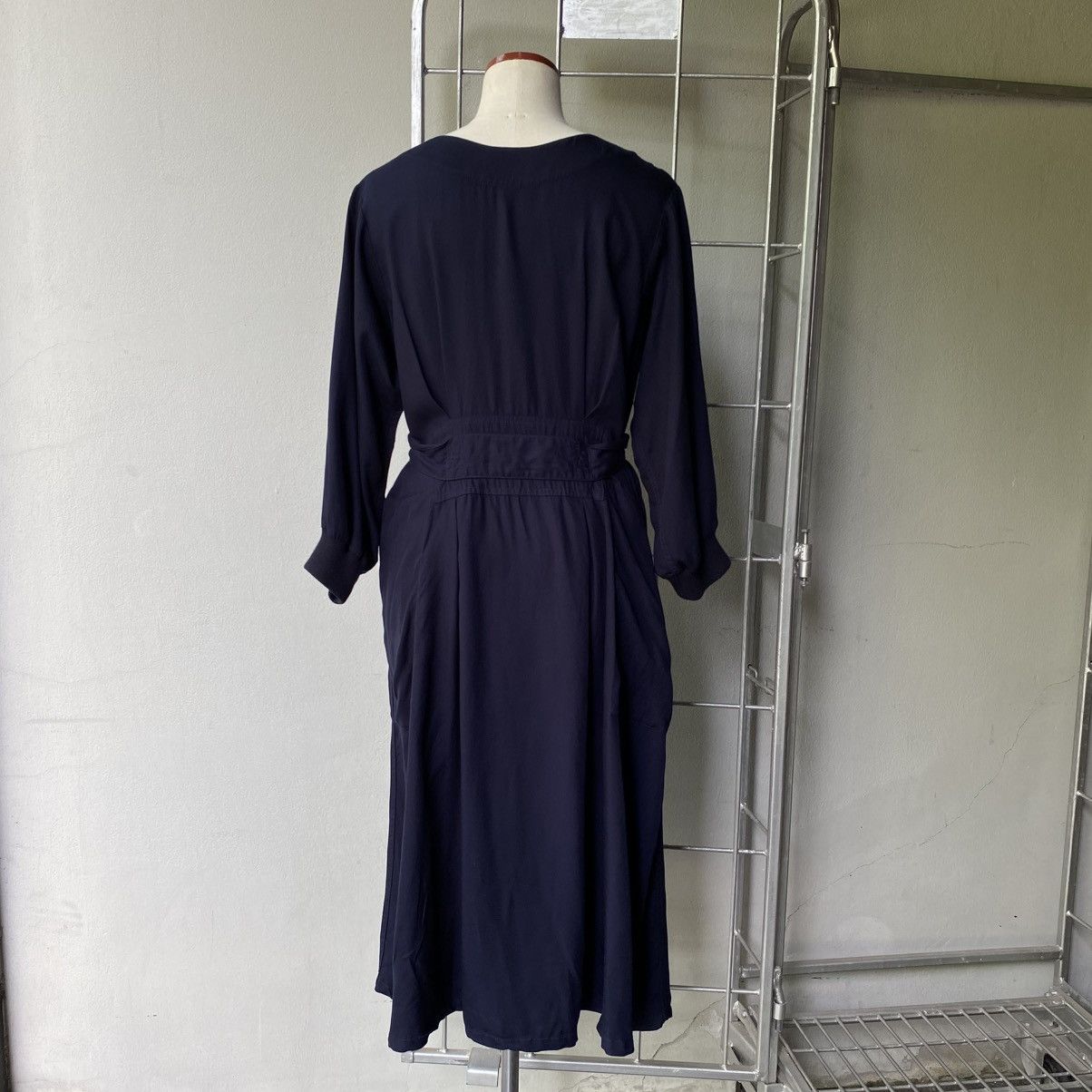 Zucca Zucca Dark Navy Belted Maxi Dress with Pockets Size M / US 6-8 / IT 42-44 - 19 Thumbnail