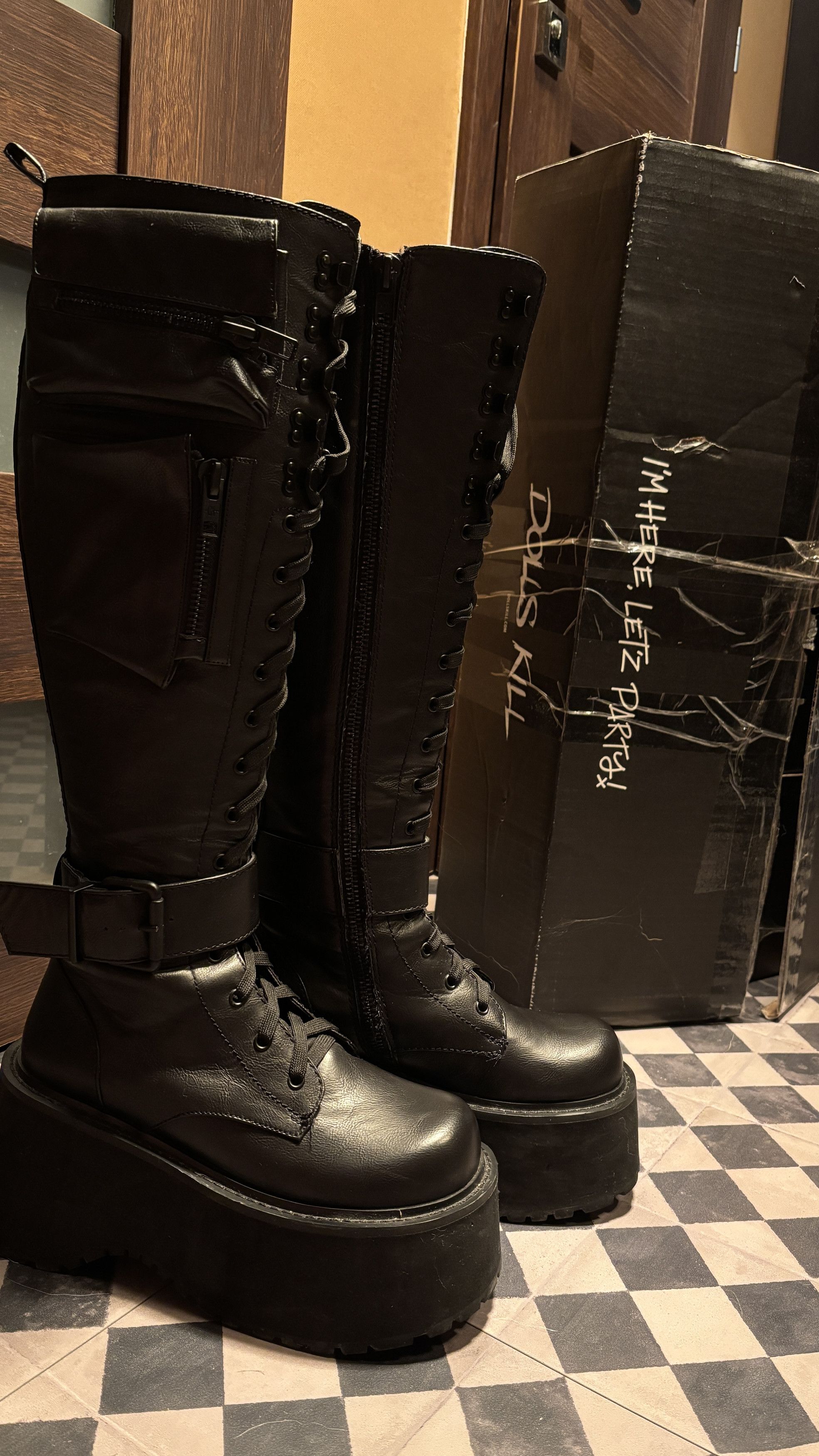 Dolls Kill Obsidian combat boots 2.0 Size US 8 / IT 38 - 1 Thumbnail