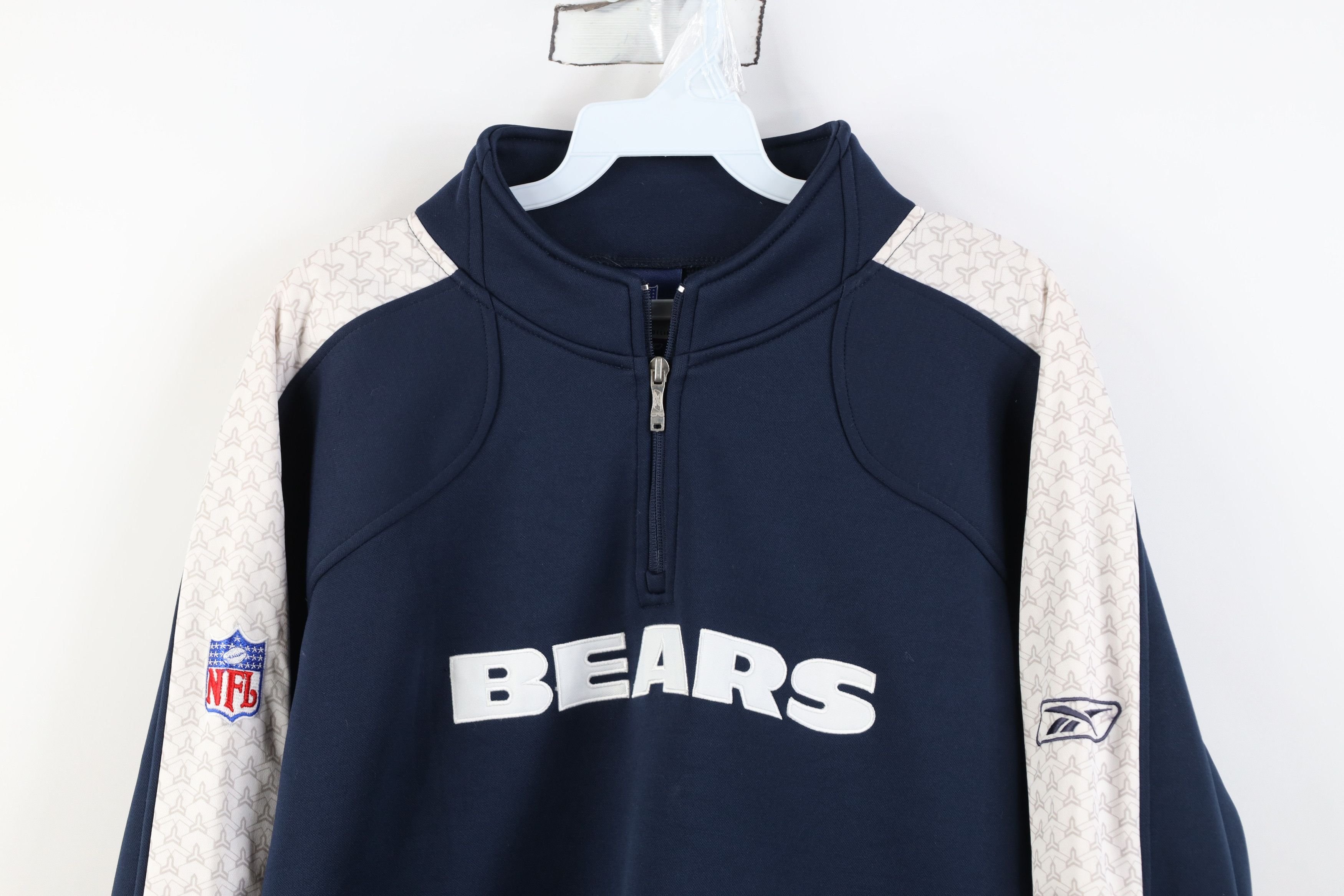 Reebok Vintage Reebok Football 1/4 Zip Pullover Sweatshirt Blue Size US M / EU 48-50 / 2 - 2 Thumbnail