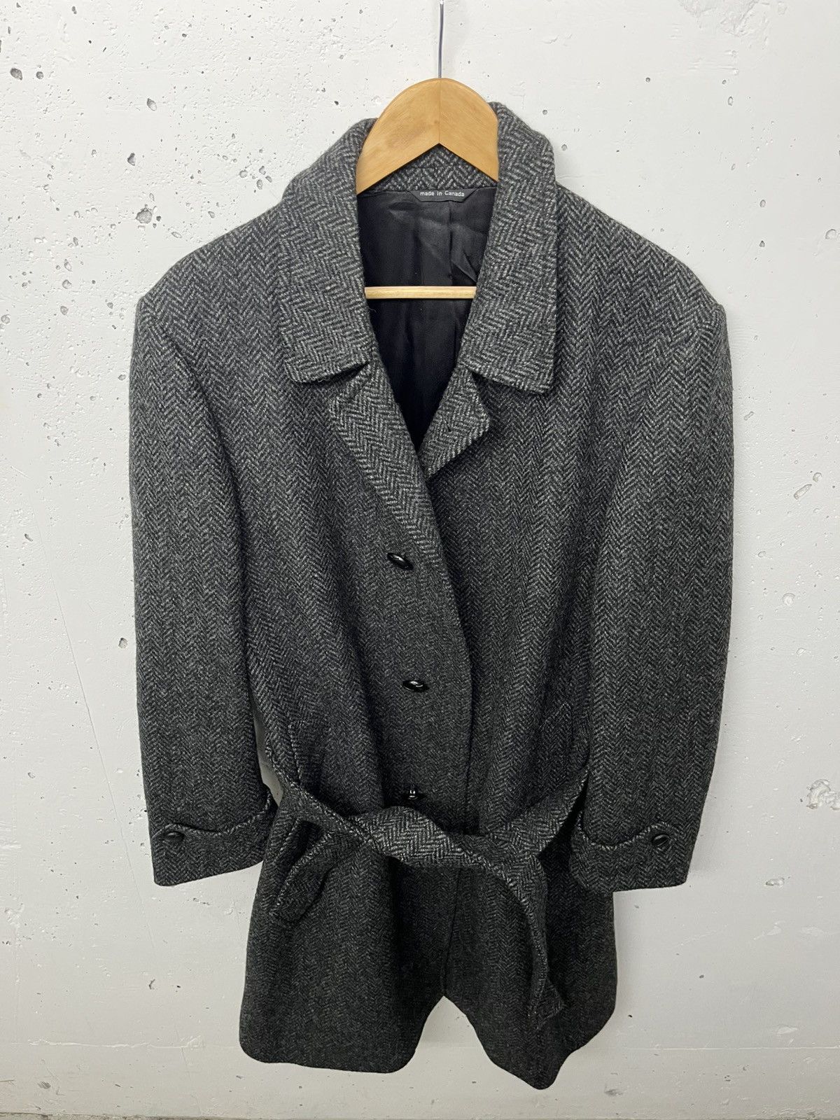 Vintage Vintage tweed balmacaan style overcoat Size US L / EU 52-54 / 3 - 9 Thumbnail
