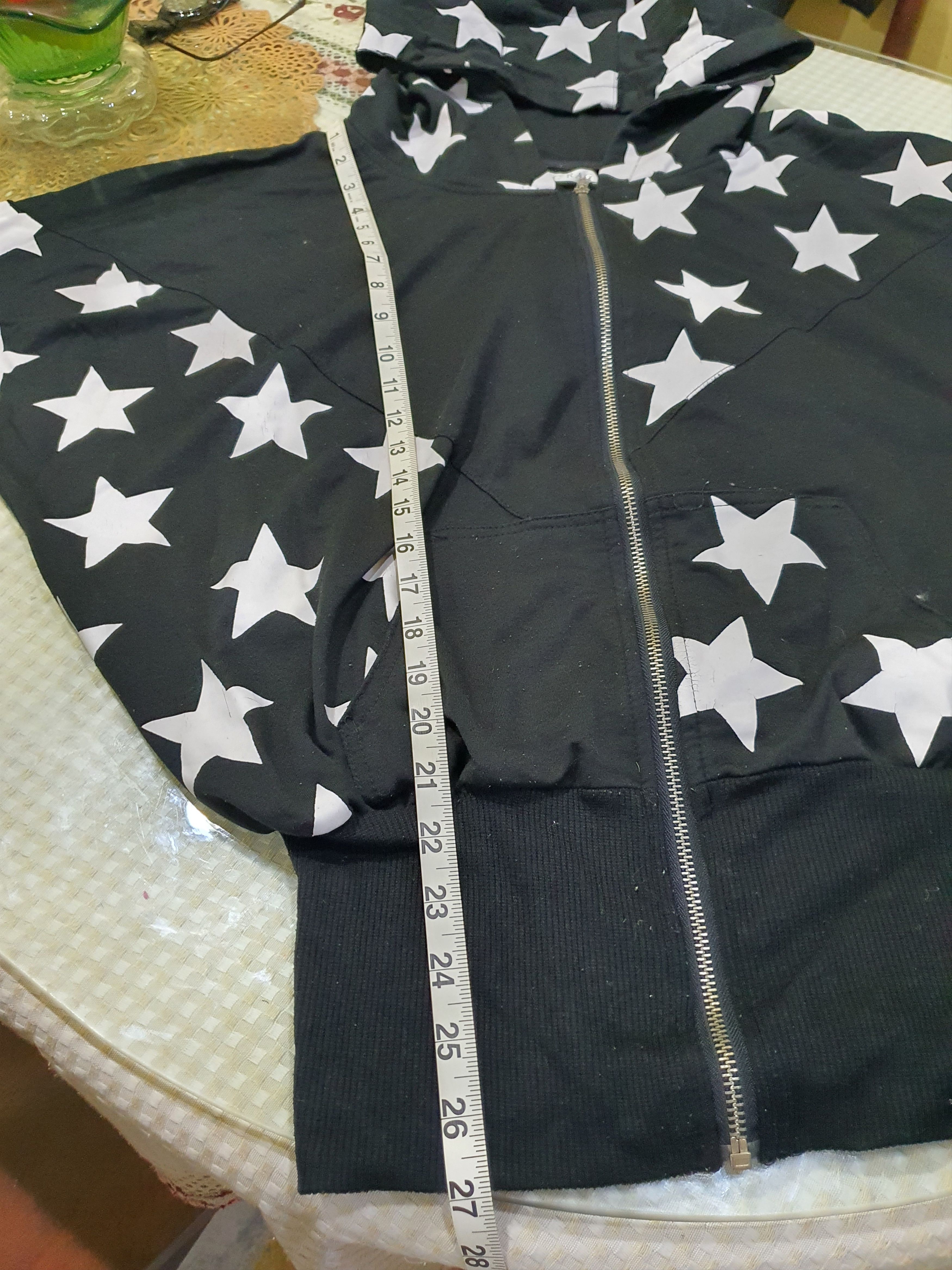 Vintage Acdc Rag STA Pattern Full Zip in black with white stars Size XL / US 12-14 / IT 48-50 - 11 Thumbnail