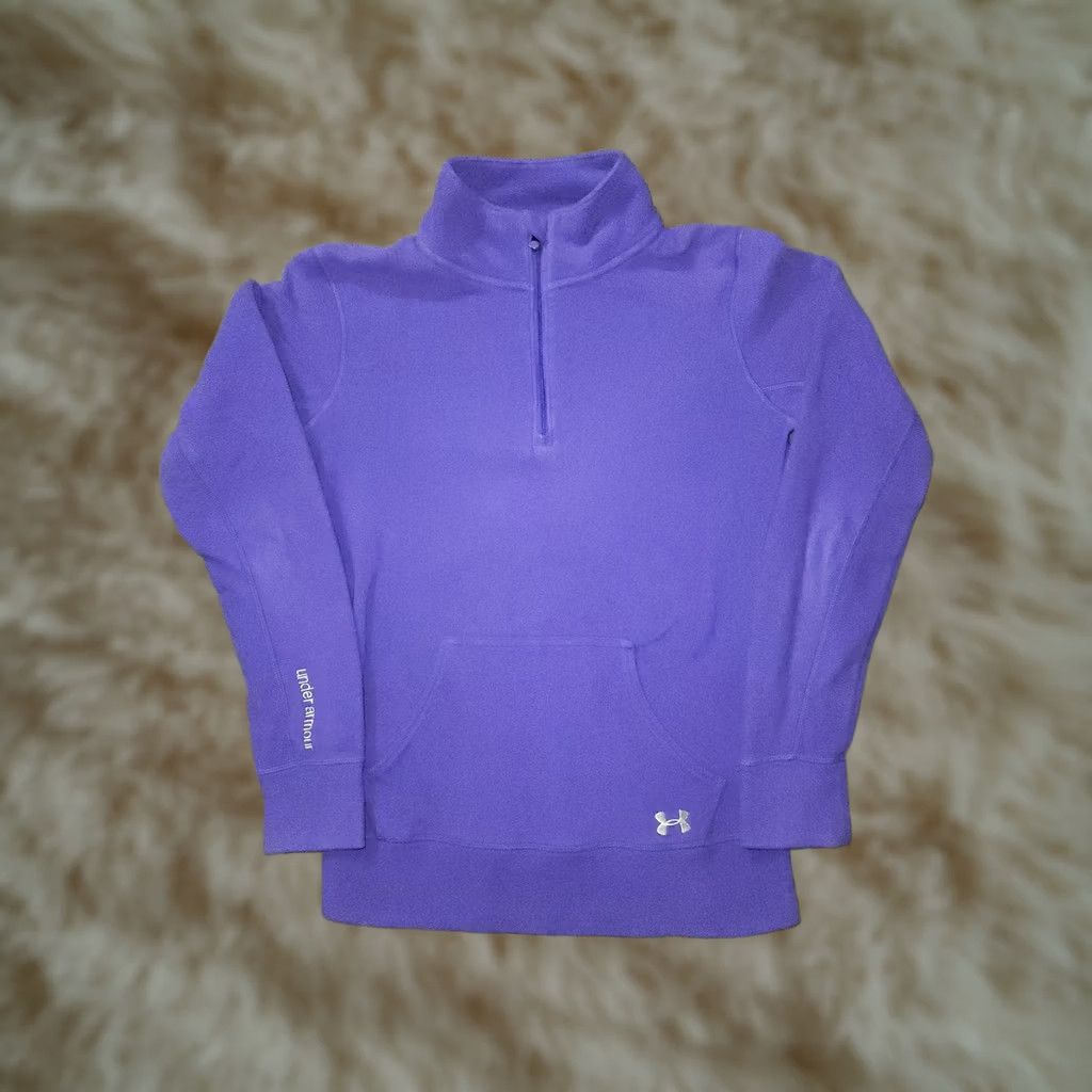 Under Armour Under Armour Pullover Womens XS Purple Fleece Half Zip Kangaroo Pocket Sweatshirt Size XS / US 0-2 / IT 36-38 - 1 Thumbnail