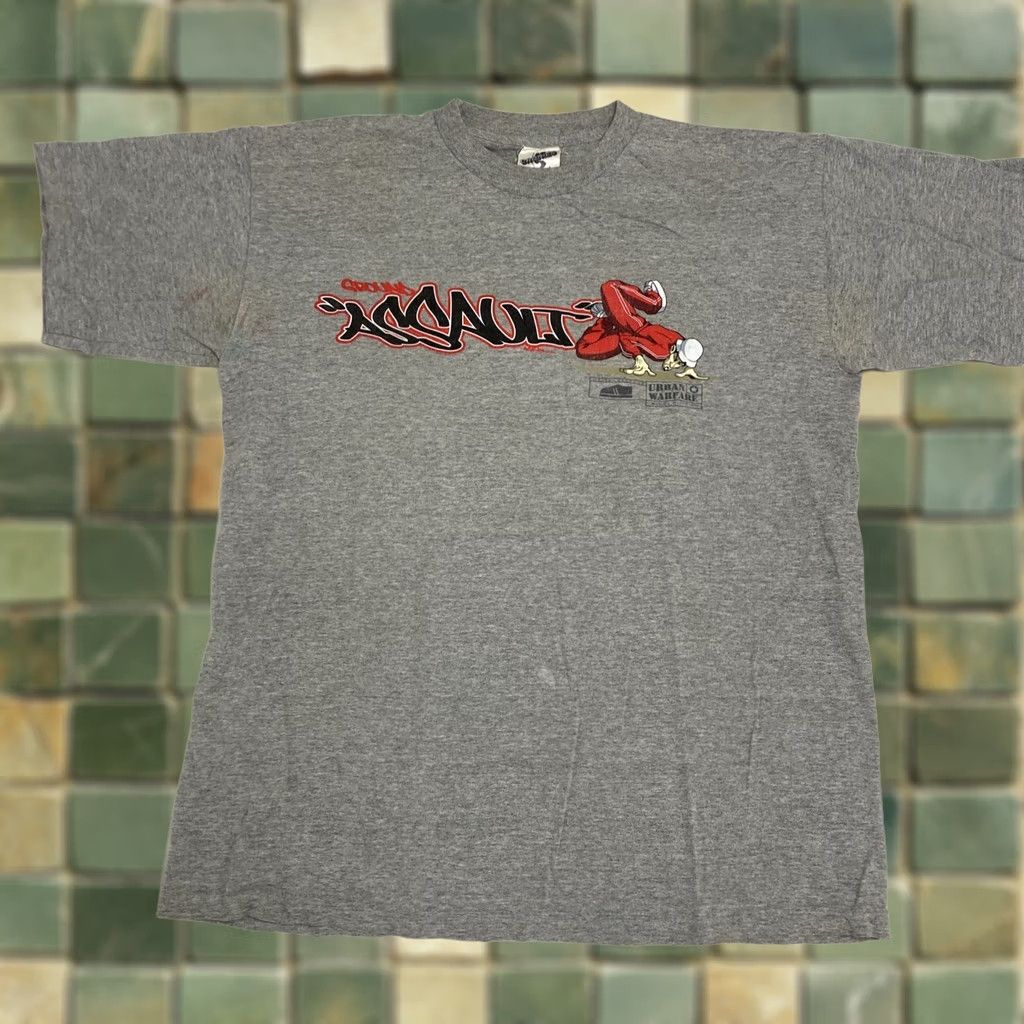 Vintage VINTAGE Cronies T-Shirt Gray 90s BBOY Urban Warfare Short Sleeve L Mens Mens? Size US 33 - 1 Thumbnail